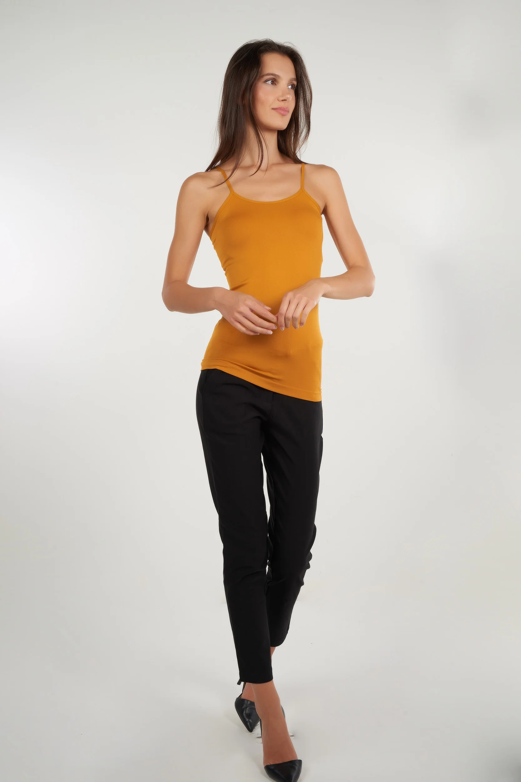 Camisole longue à bretelles fines - T-03R - (E-B17) - Image 27