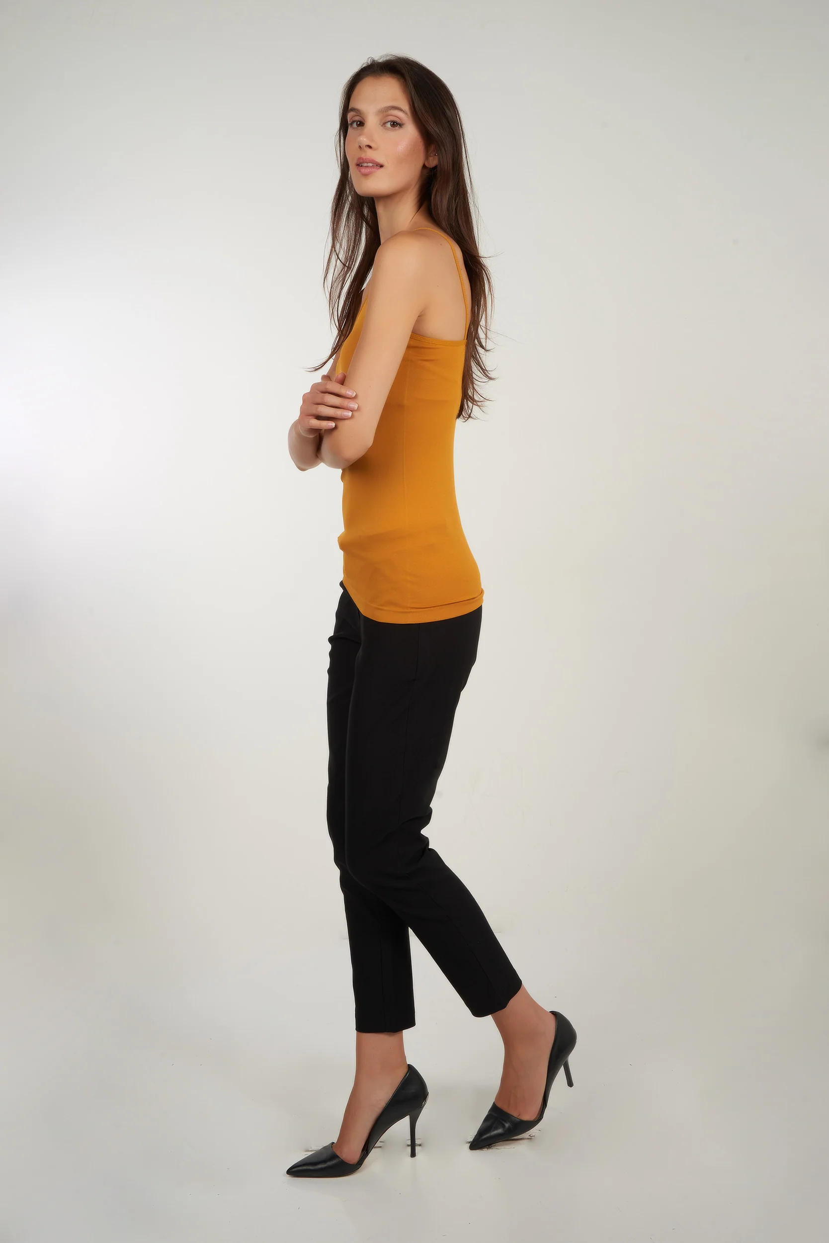 Camisole longue à bretelles fines - T-03R - (E-B17) - Image 29