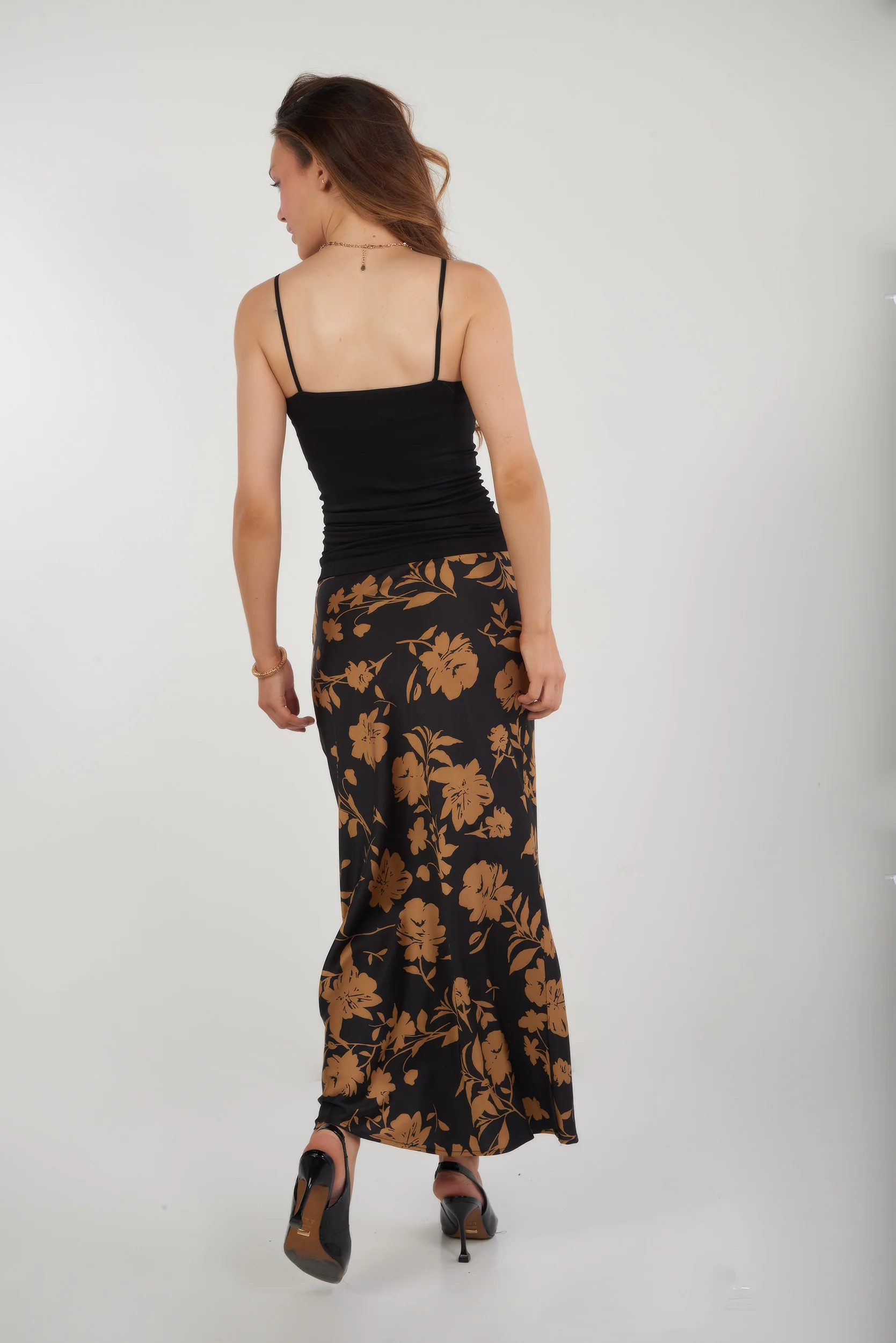 Camisole longue à bretelles fines - T-03R - (E-B17) - Image 42