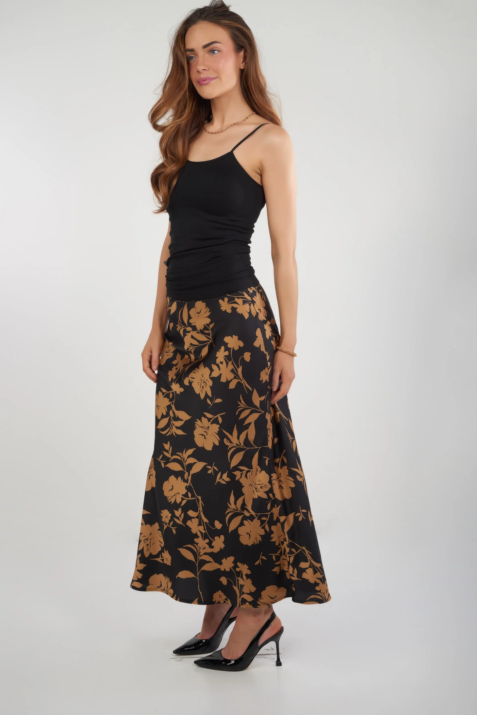 Camisole longue à bretelles fines - T-03R - (E-B17) - Image 43