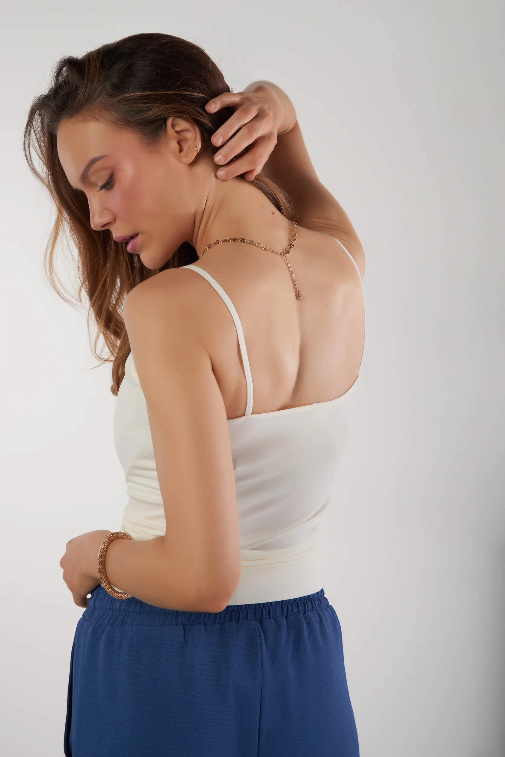 Camisole à bretelles fines élégante - T03R - (E-B18) - Image 12