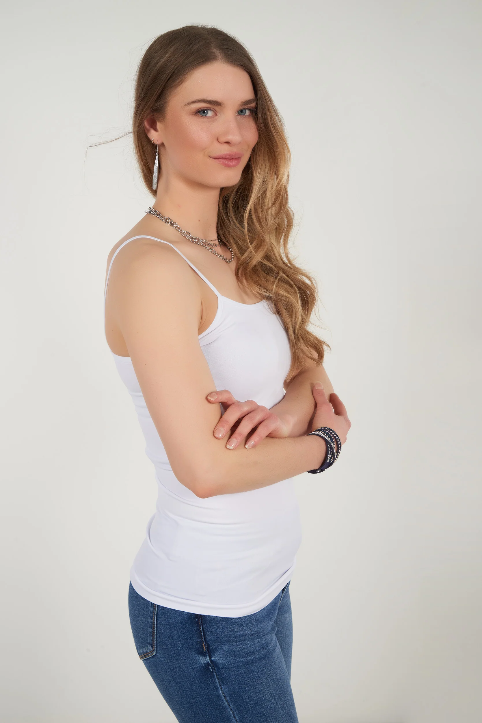 Camisole à bretelles fines élégante - T03R - (E-B18) - Image 7