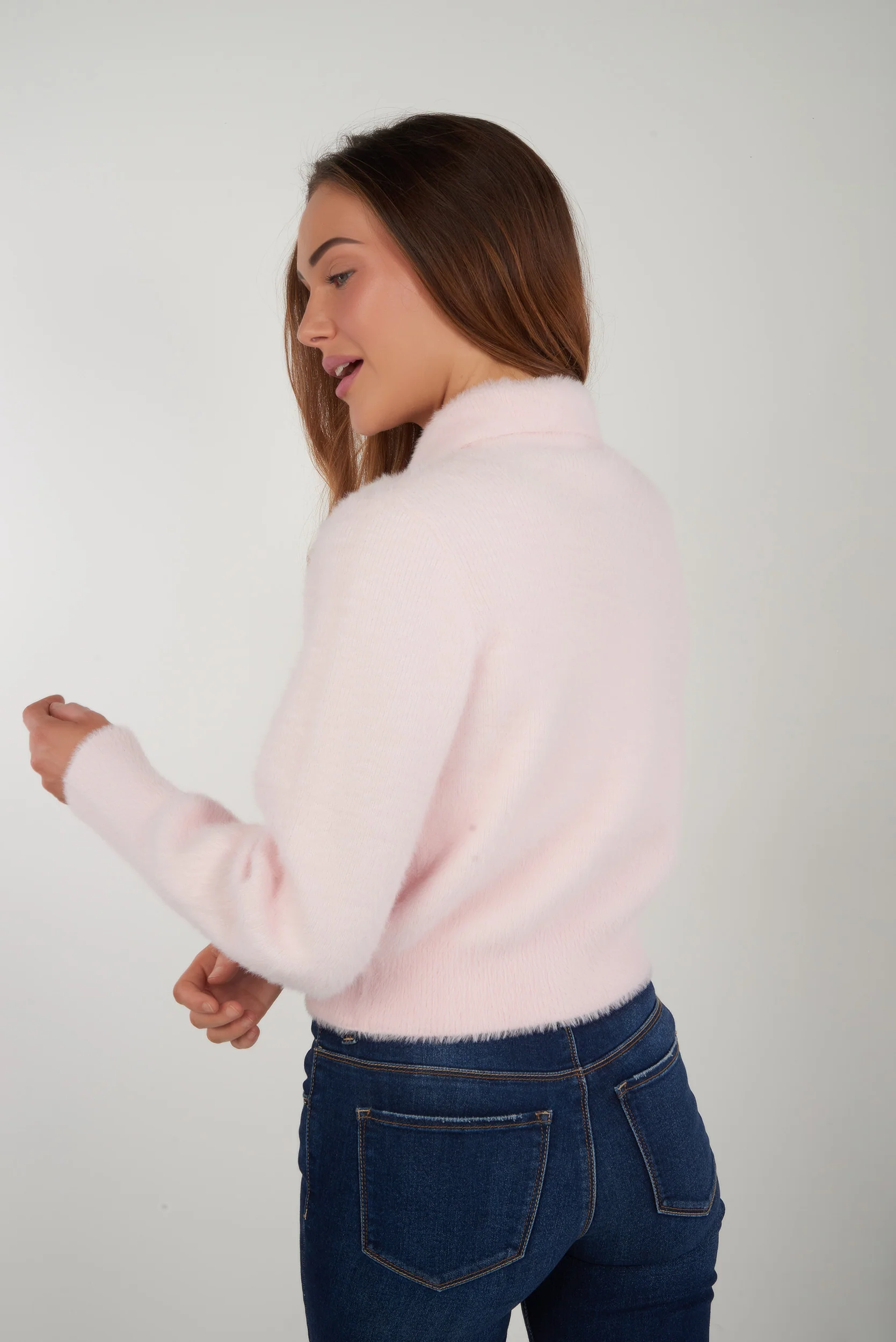 Cardigan fluffy avec zip - VALESKA - (E-B8) - Image 11
