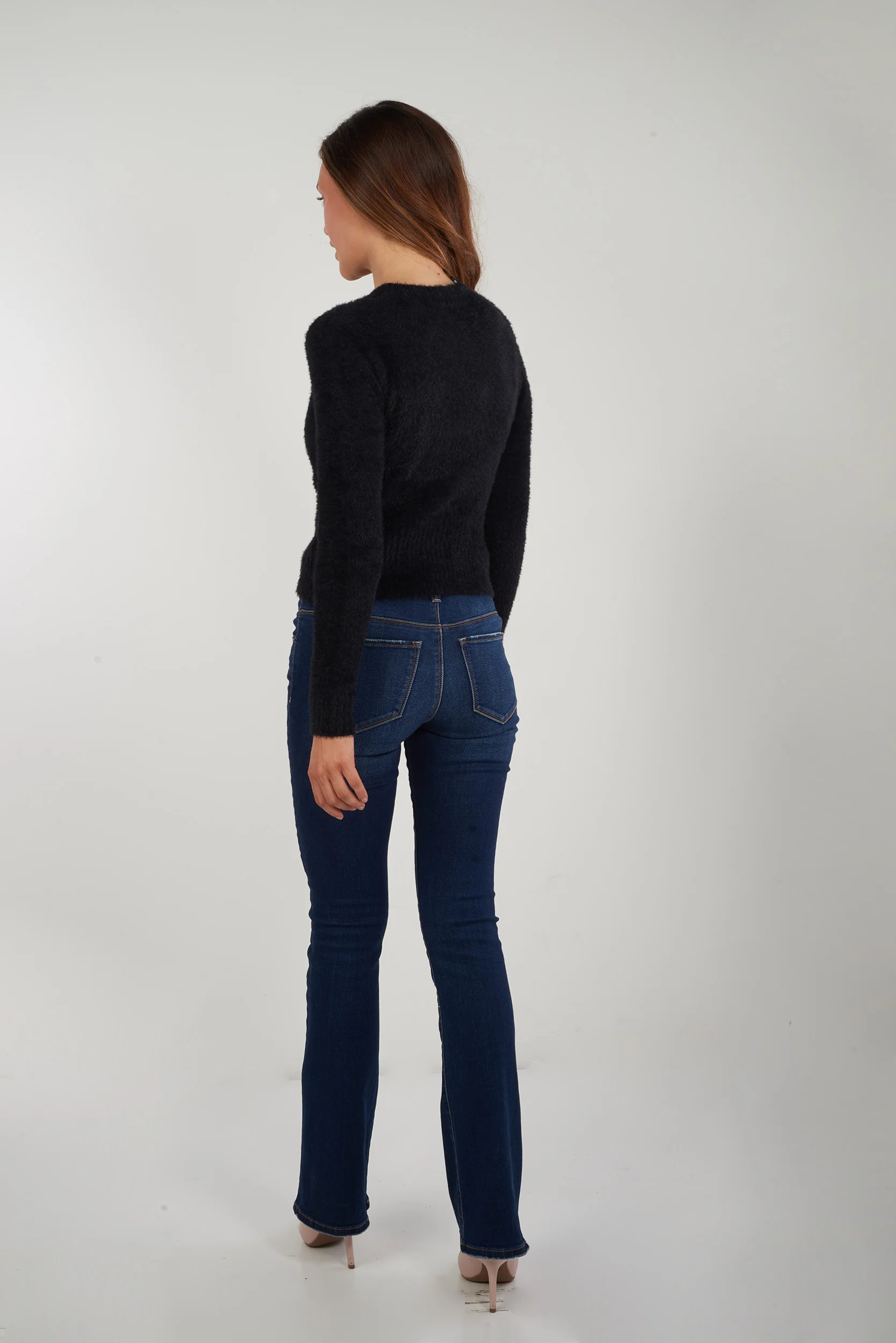 Cardigan duveteux à col en V - LAURANA-Y2 - (E-B7) - Image 13