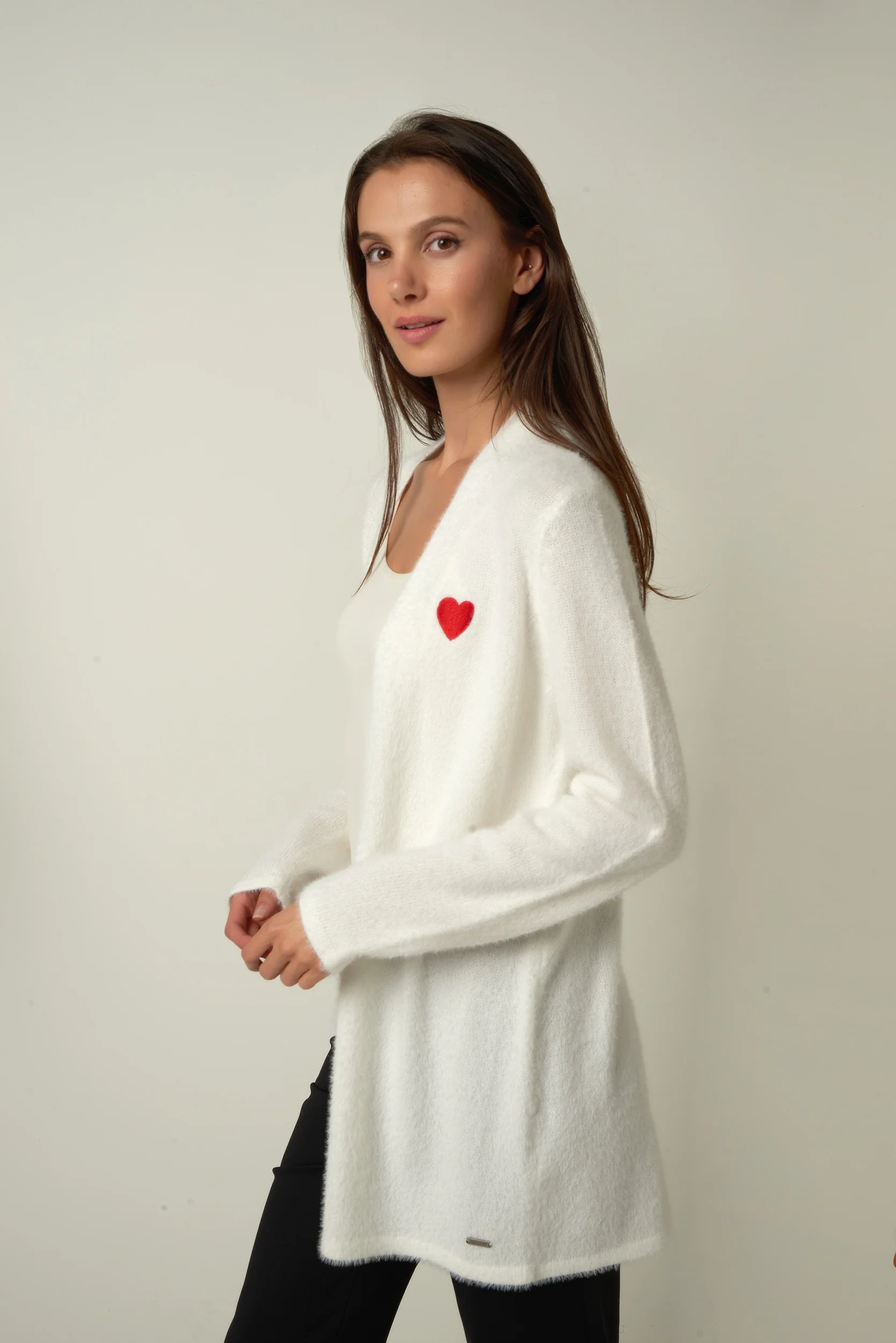 Cardigan pelucheux ouvert - AMALIA-Y2 - - Image 3