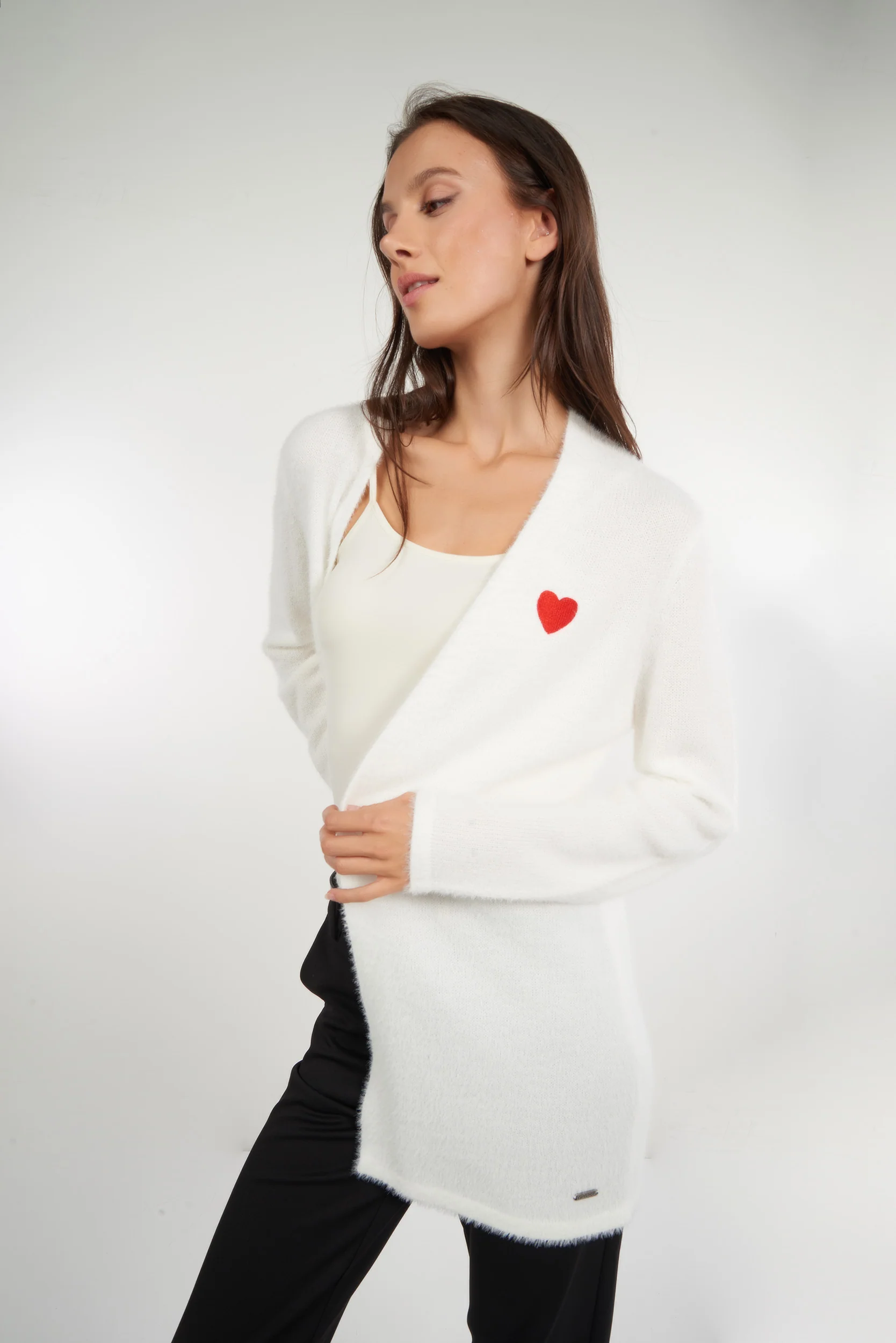 Cardigan pelucheux ouvert - AMALIA-Y2 - - Image 4