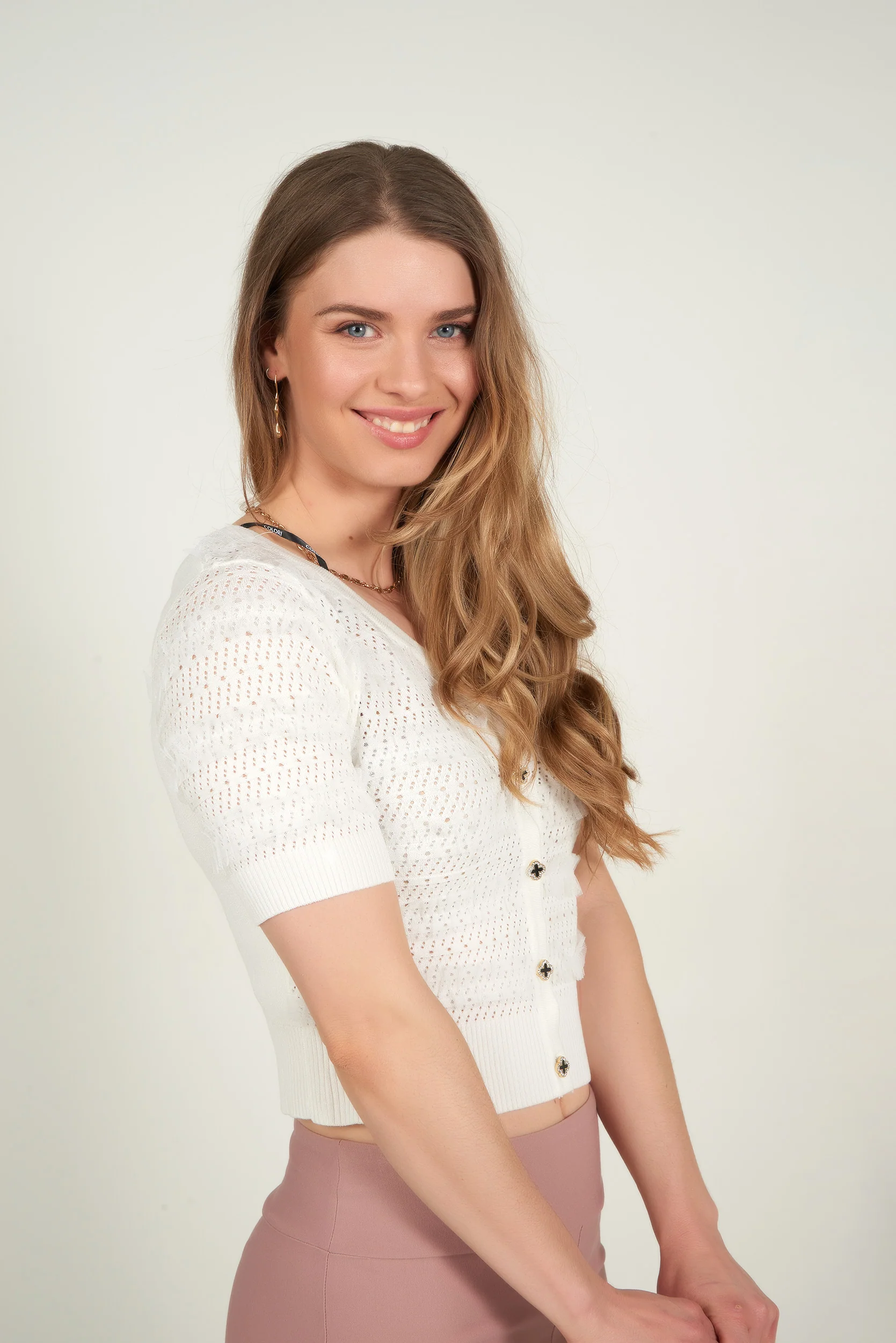 Cardigan chic à boutons bijoux - YASMINA - (E-A5) - Image 2