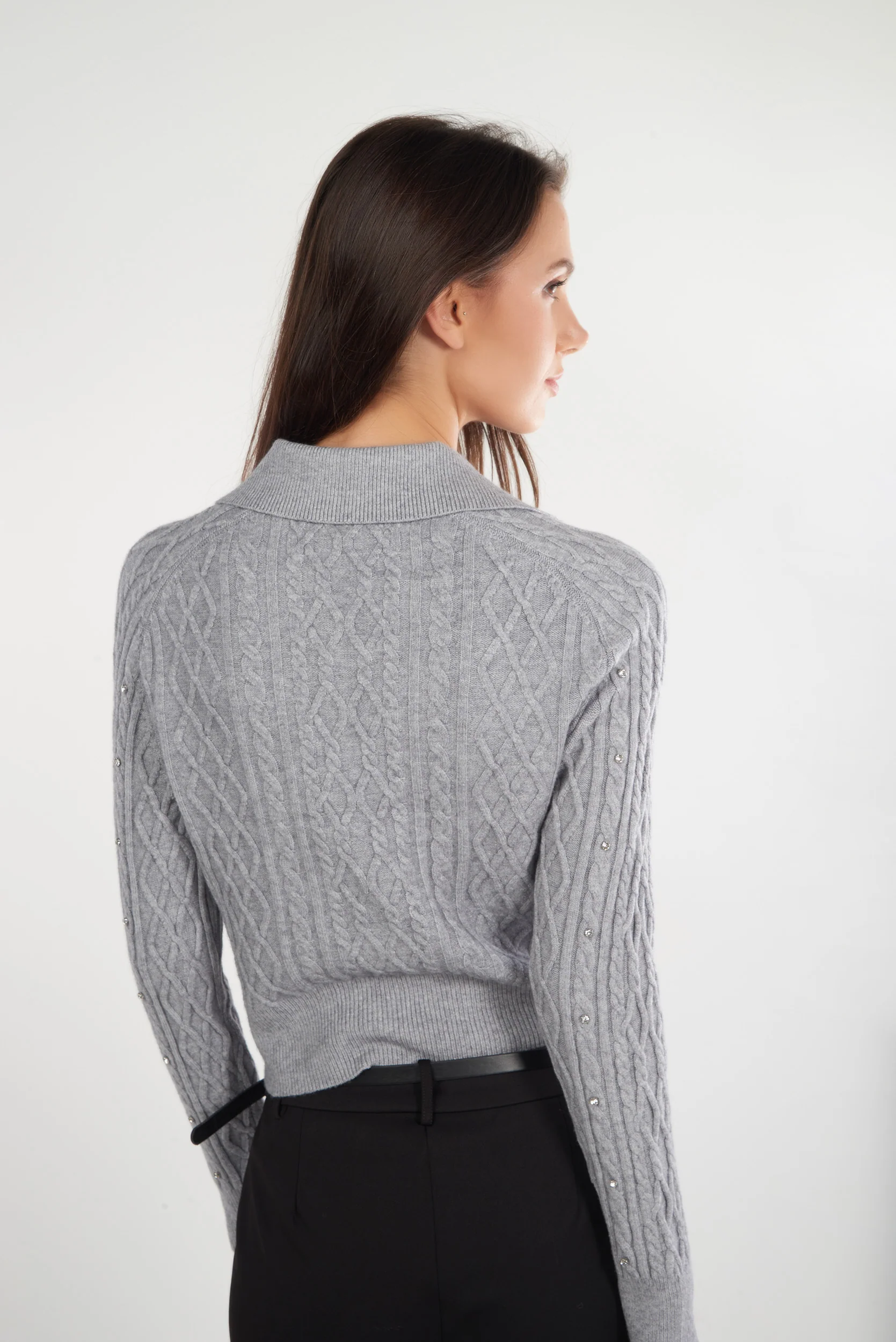 Cardigan torsadé avec pierres - FS162 - (E-A9) - Image 10