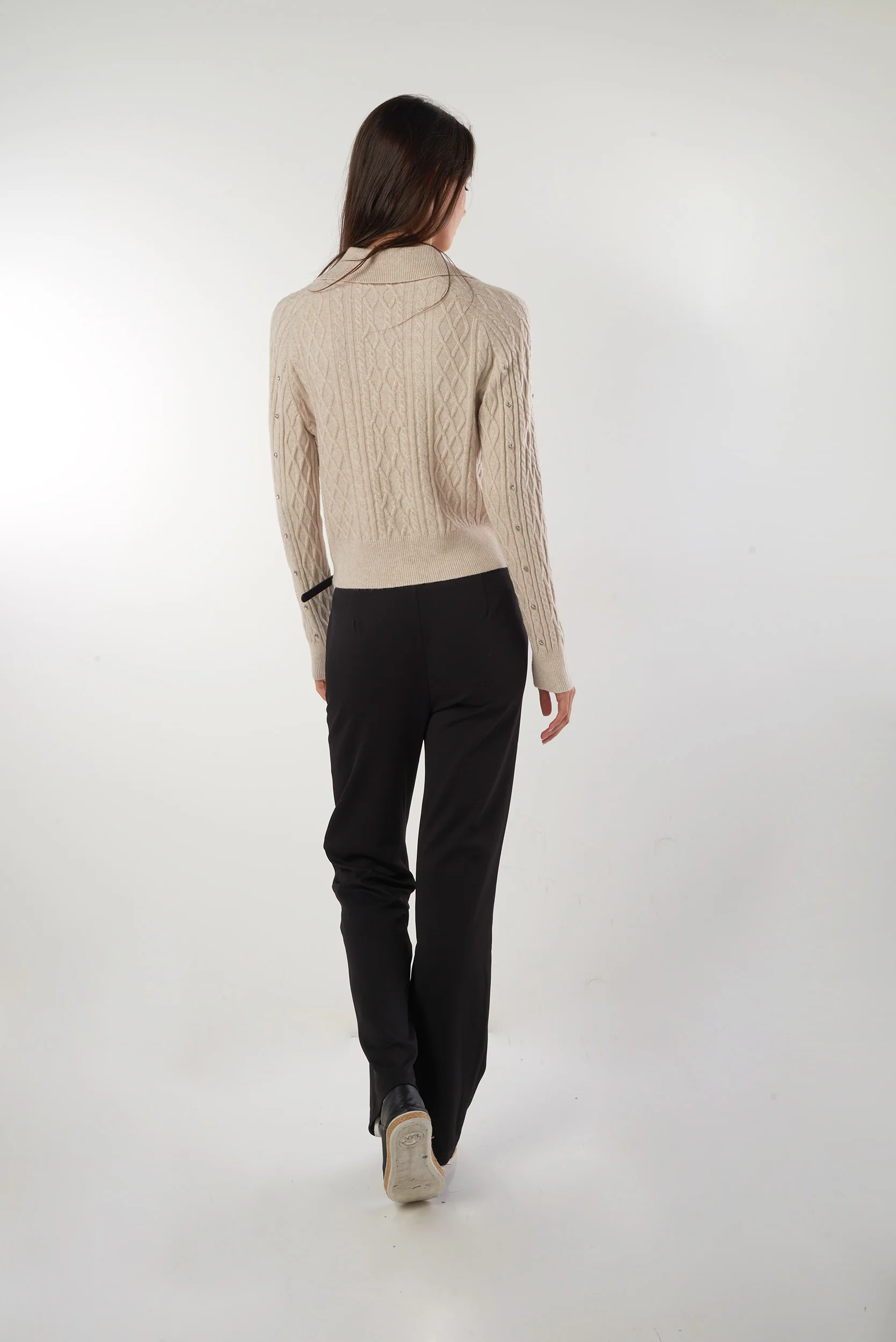 Cardigan torsadé avec pierres - FS162 - (E-A9) - Image 7