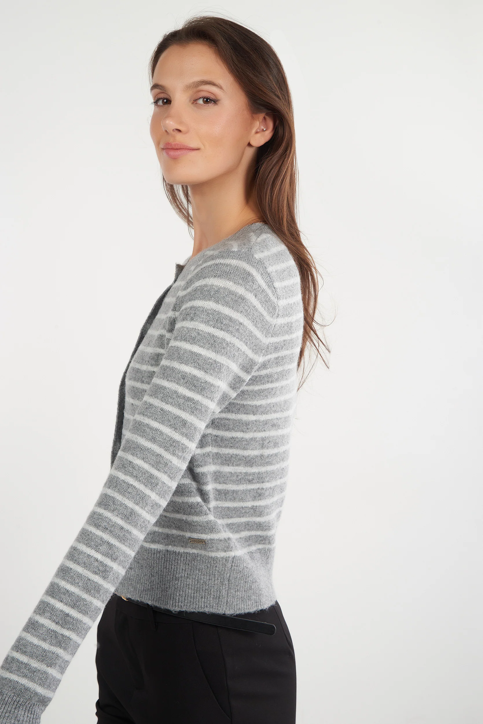 Cardigan rayé avec boutons - ETHEL - (E-B4) - Image 3