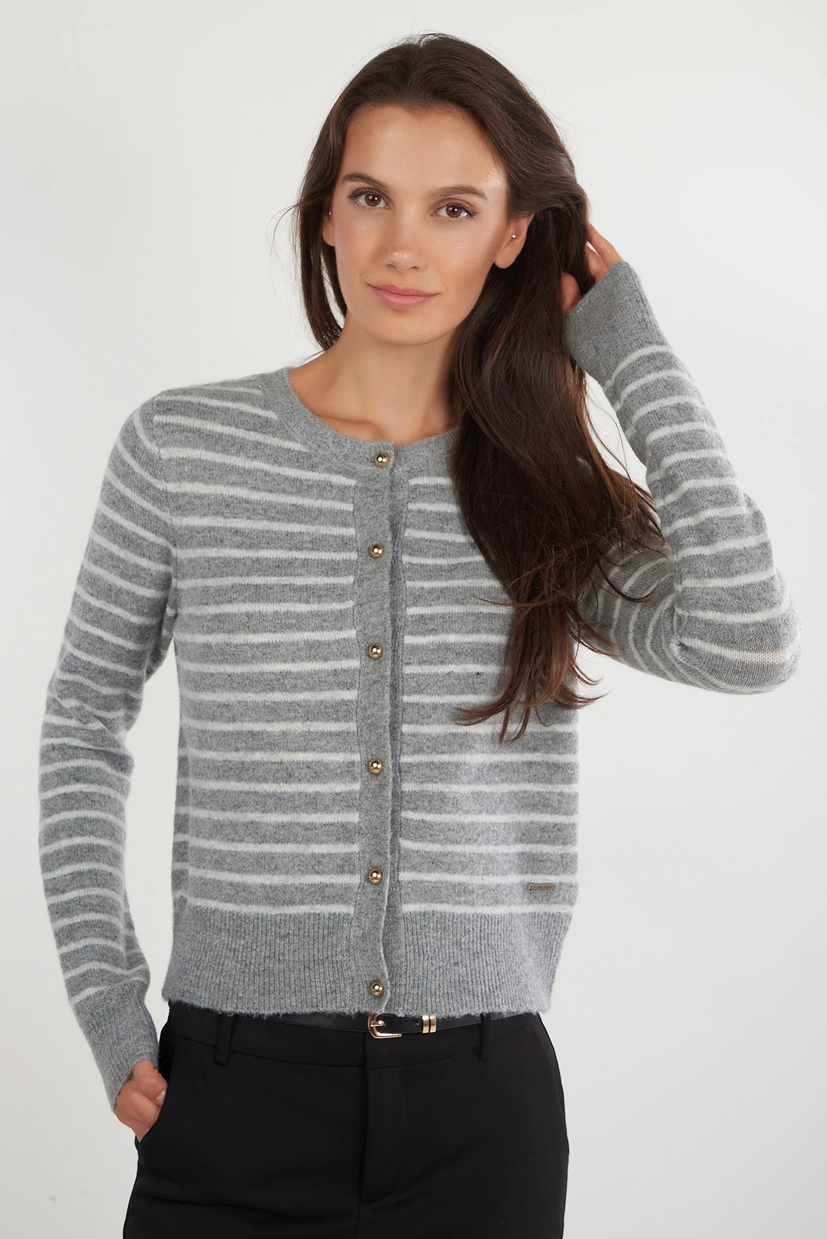 Cardigan rayé avec boutons - ETHEL - (E-B4) - Image 4