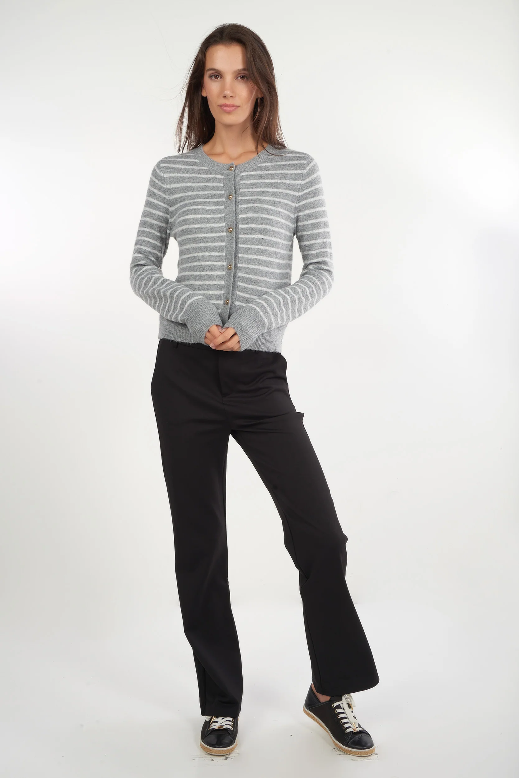 Cardigan rayé avec boutons - ETHEL - (E-B4) - Image 5