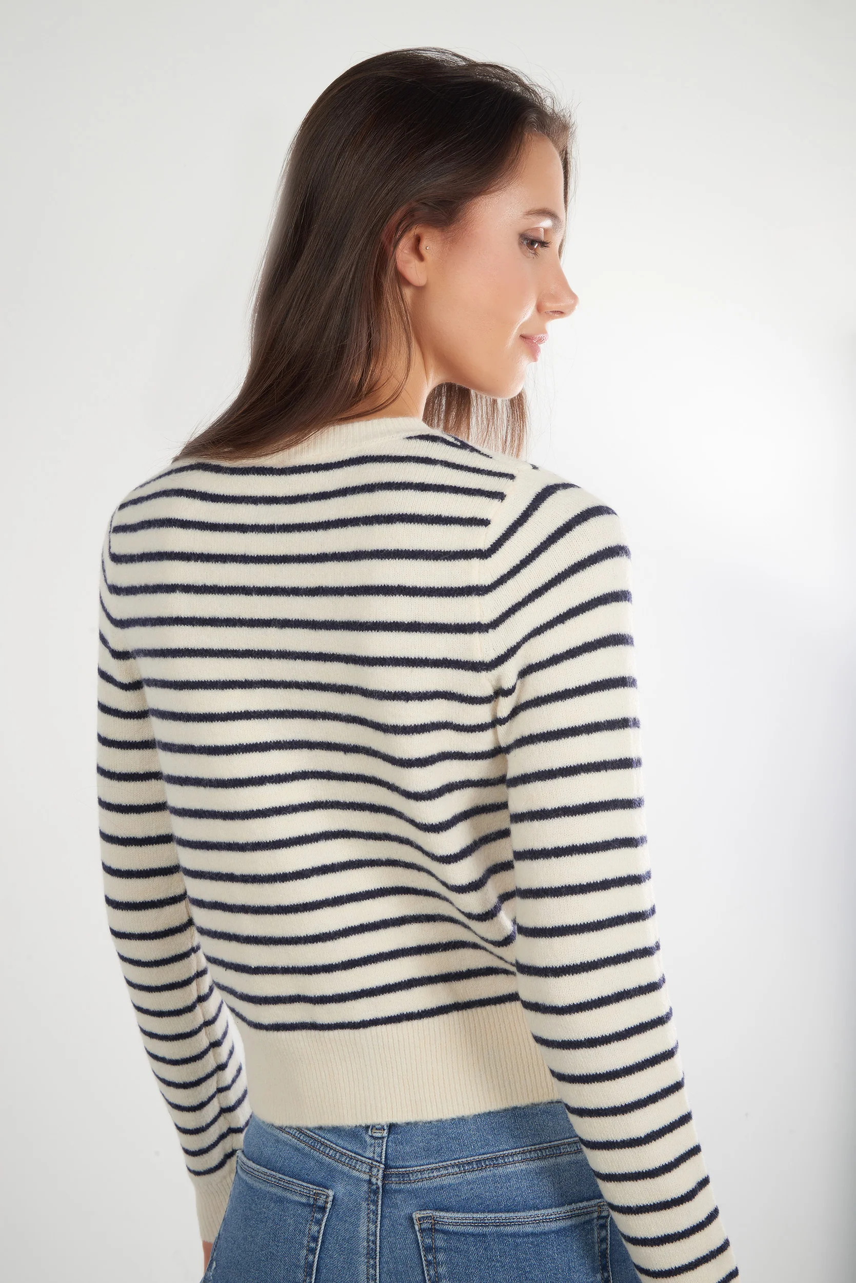 Cardigan rayé avec boutons - ETHEL - (E-B4) - Image 9