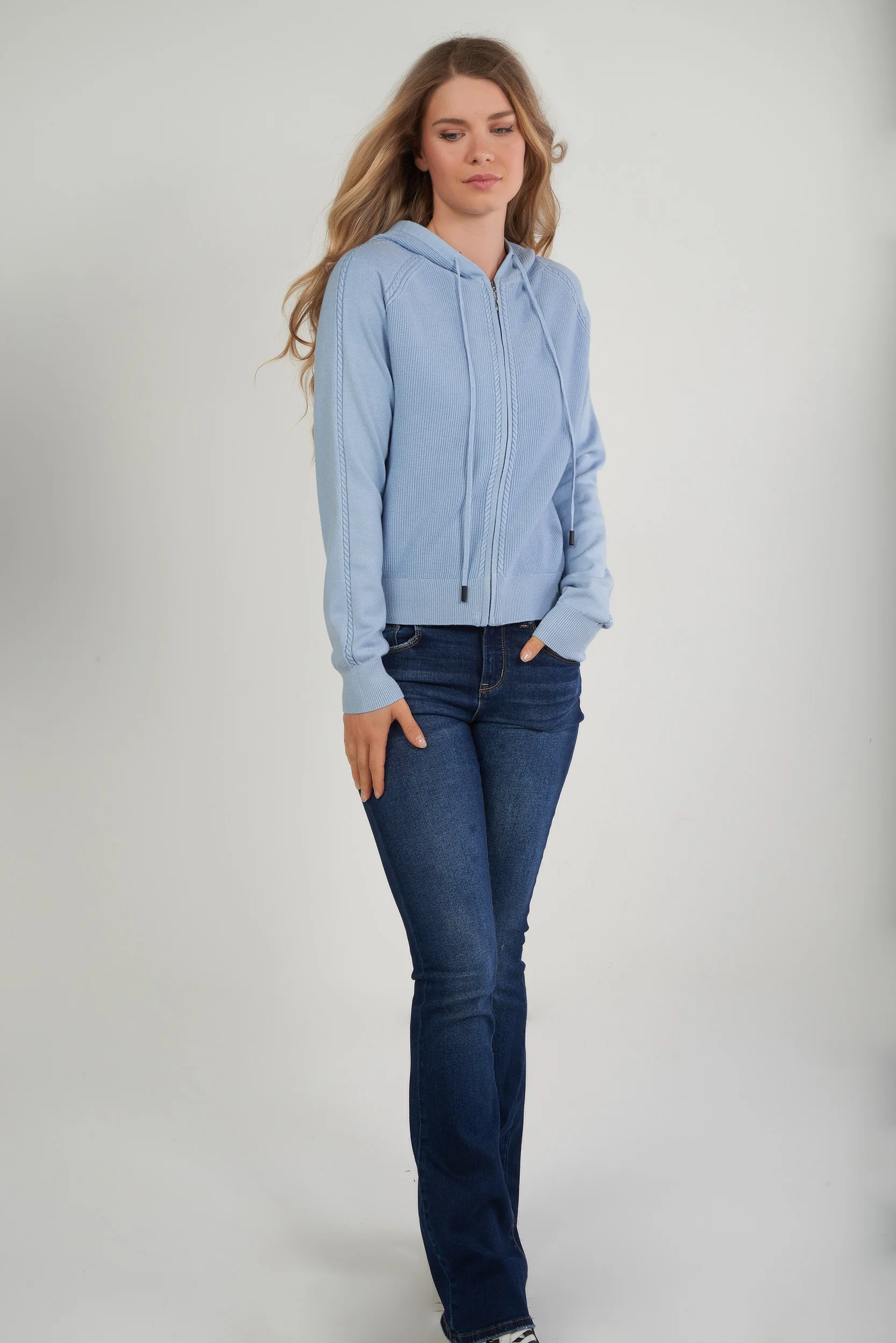 Cardigan torsadé avec capuchon - LT25090 - (E-A2) - Image 12