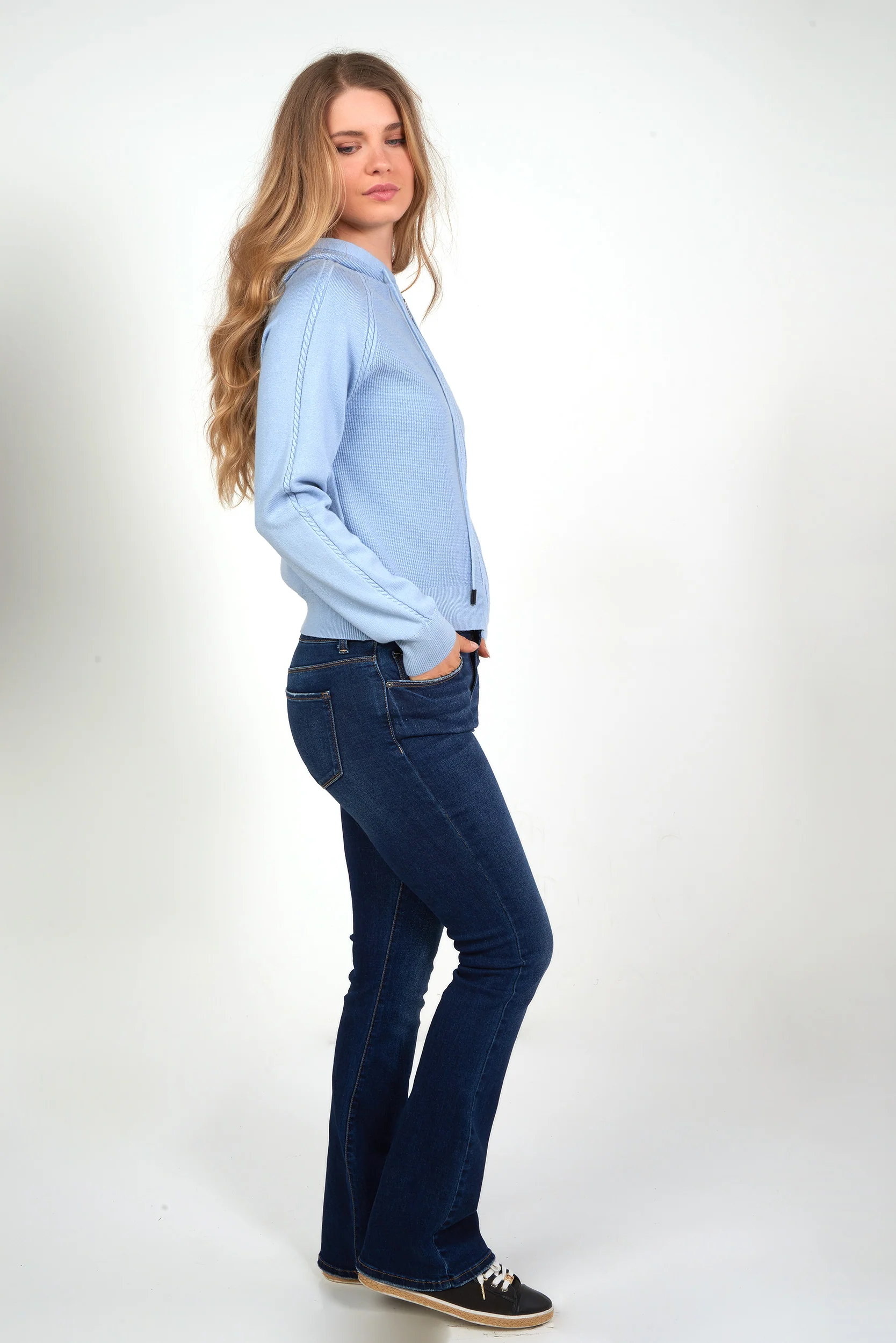 Cardigan torsadé avec capuchon - LT25090 - (E-A2) - Image 14