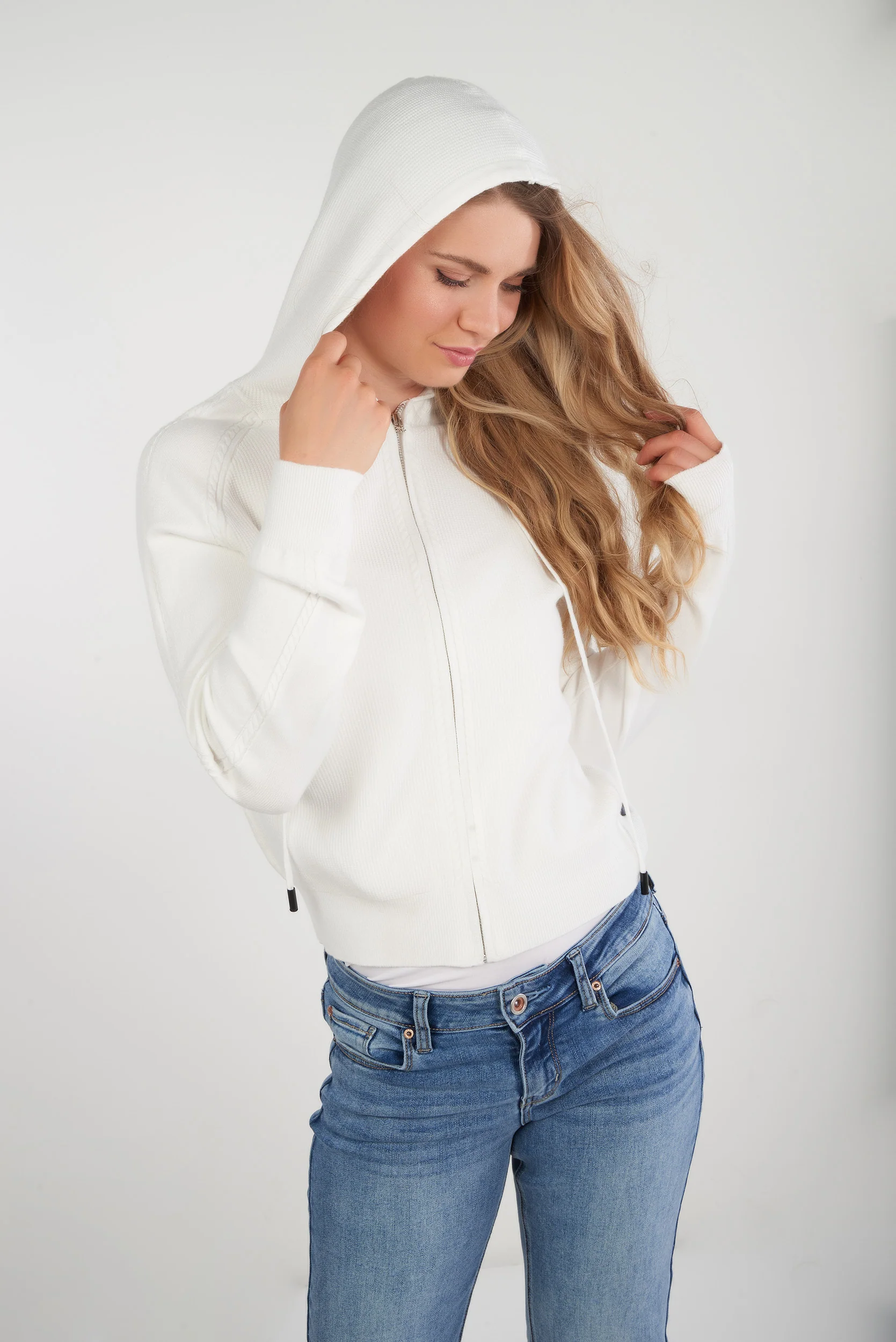 Cardigan torsadé avec capuchon - LT25090 - (E-A2) - Image 4
