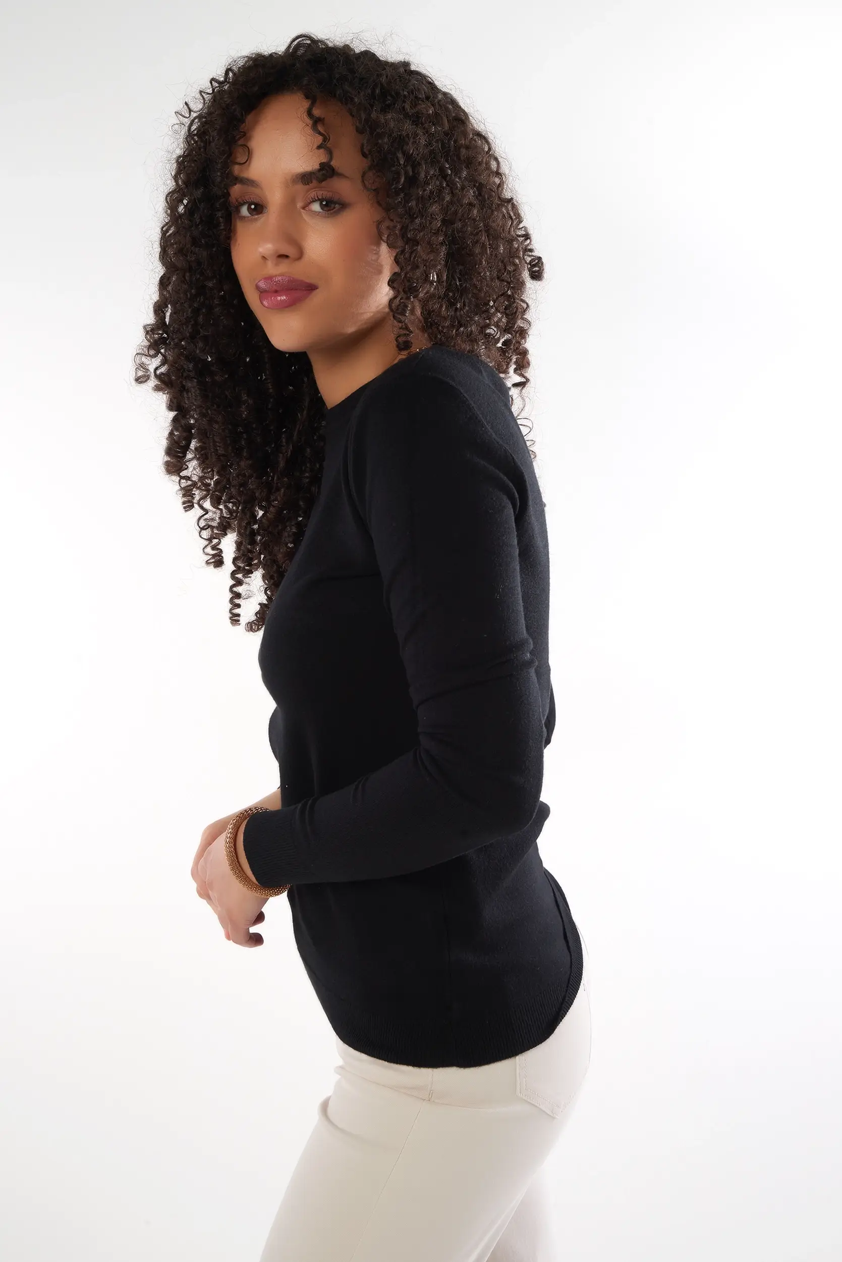Chandail basique Ă col rond - DESIREE - (E-B9) - Image 15
