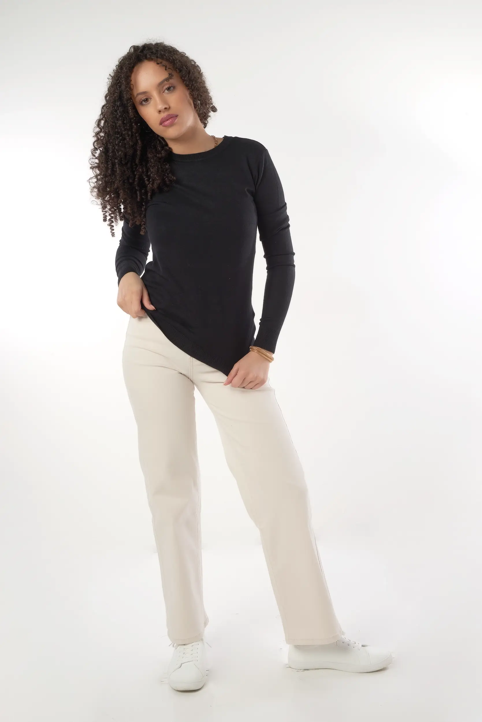 Chandail basique Ă col rond - DESIREE - (E-B9) - Image 17