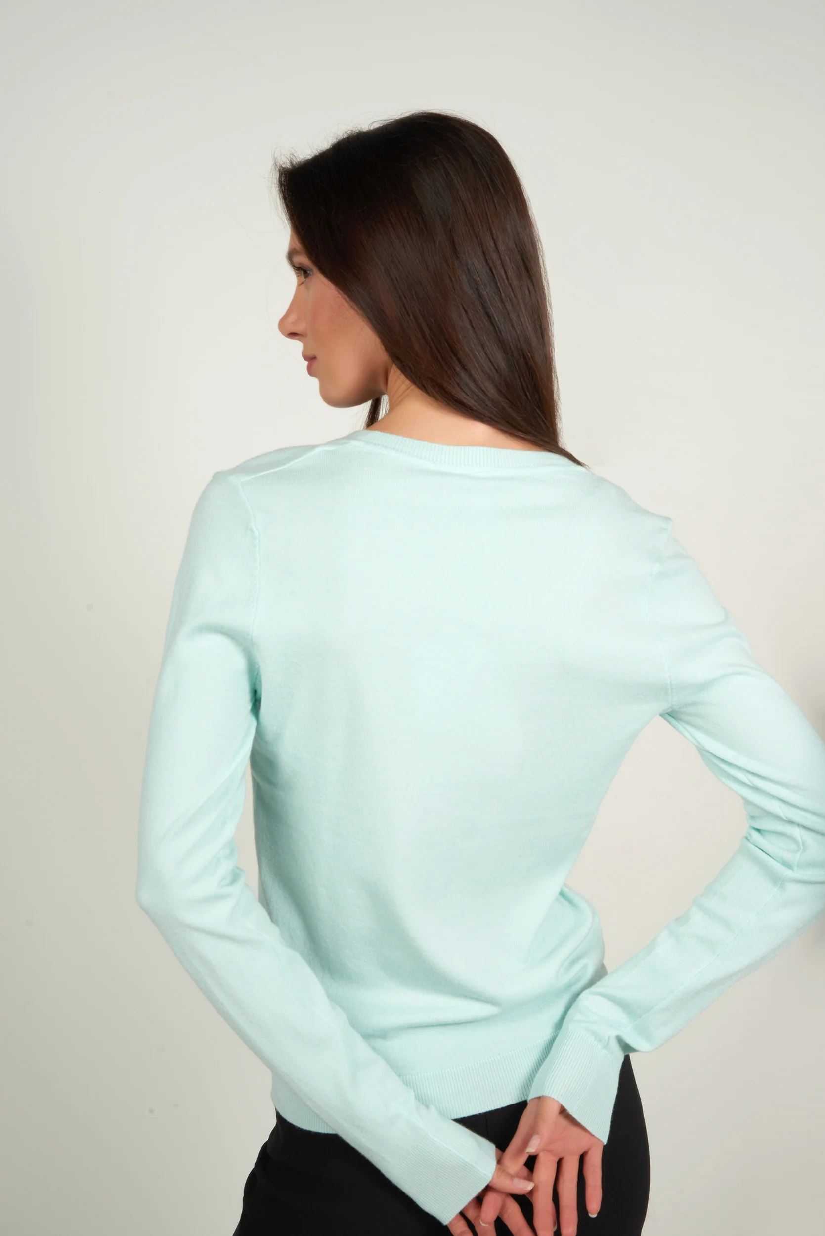 Chandail basique avec col en V - LT25053 - (E-A1) - Image 31