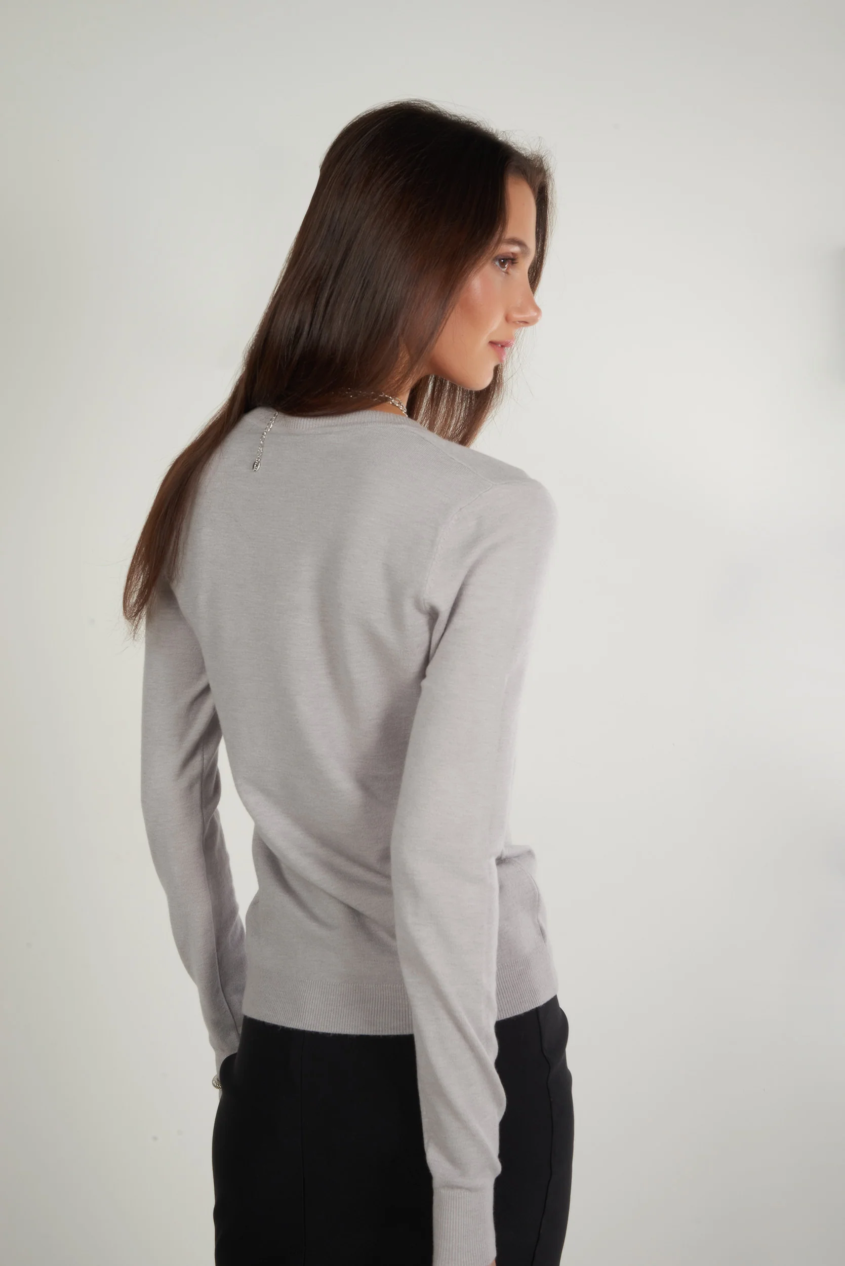 Chandail basique avec col en V - LT25053 - (E-A1) - Image 38