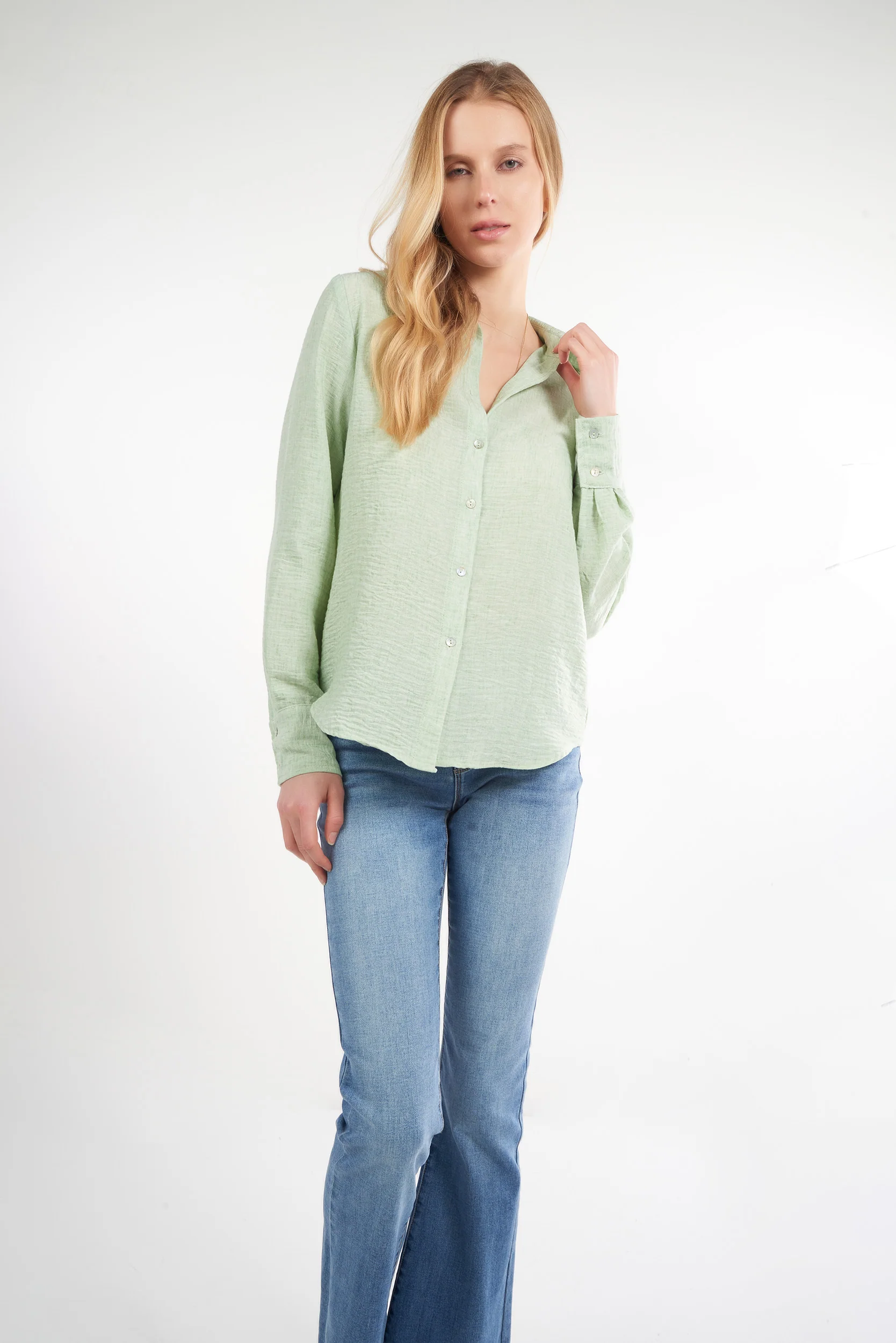 Blouse à manches longues - GOLDY-2 - (R-A10) - Image 11