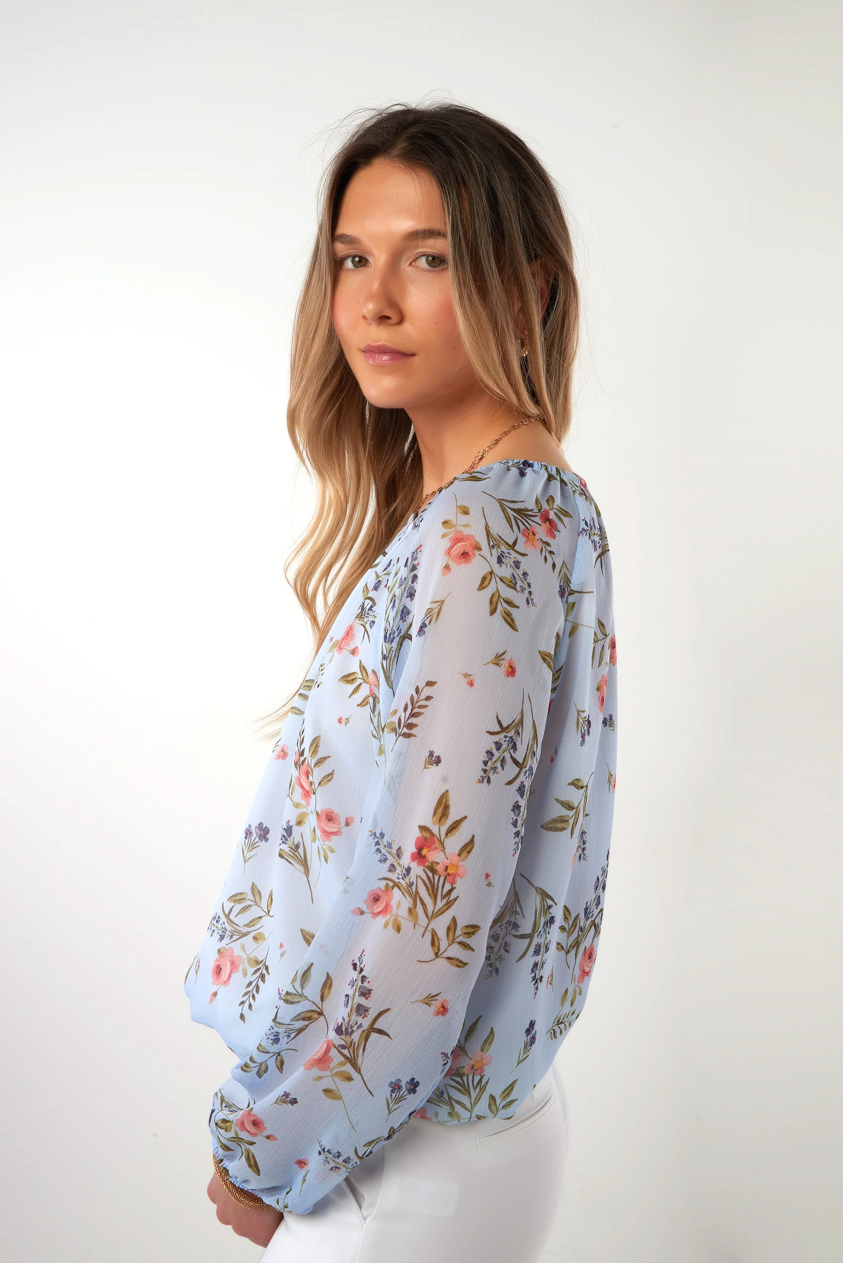 Haut imprimé en chiffon - CLAUDINE-25 - (R-A6) - Image 3