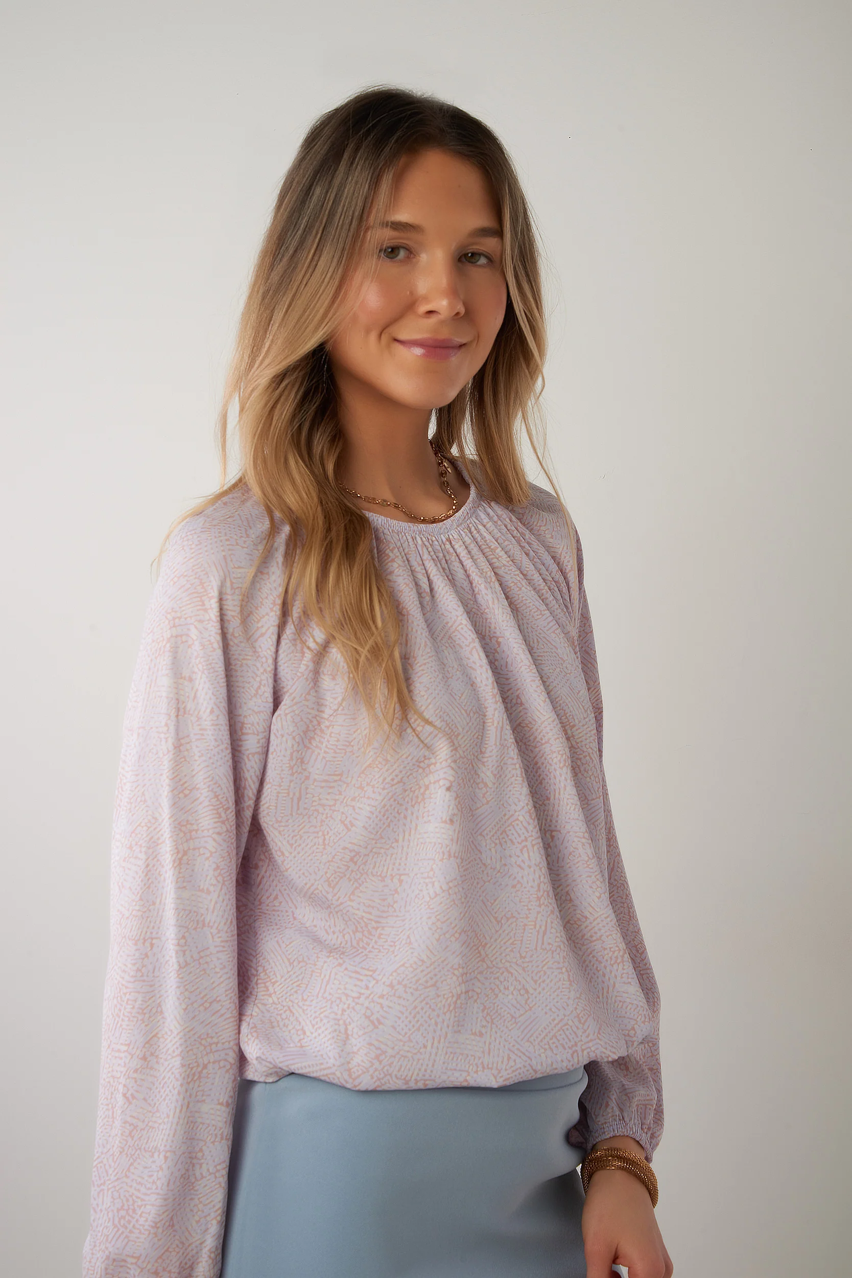 Haut imprimé en chiffon - CLAUDINE-25 - (R-A6) - Image 9
