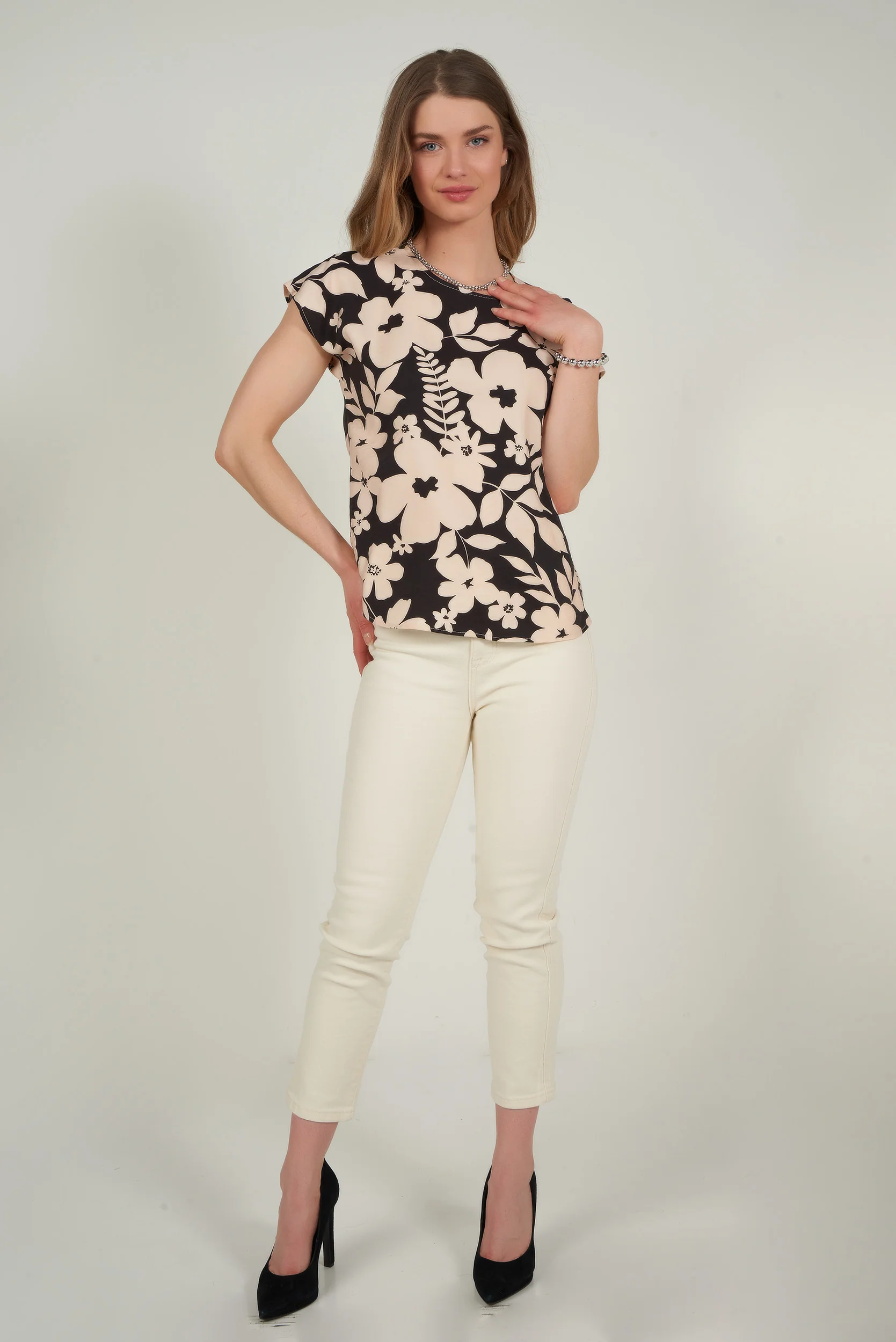 Haut pour femme à motif fleuri - CARSON-P2 - (R-A2) - Image 11