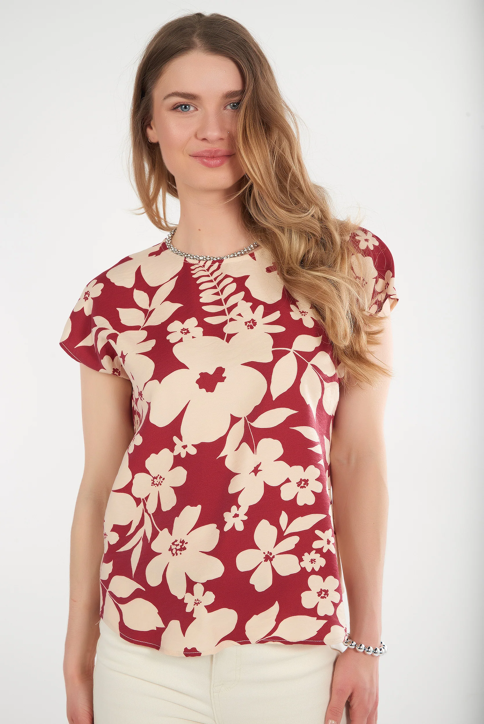 Haut pour femme à motif fleuri - CARSON-P2 - (R-A2) - Image 15