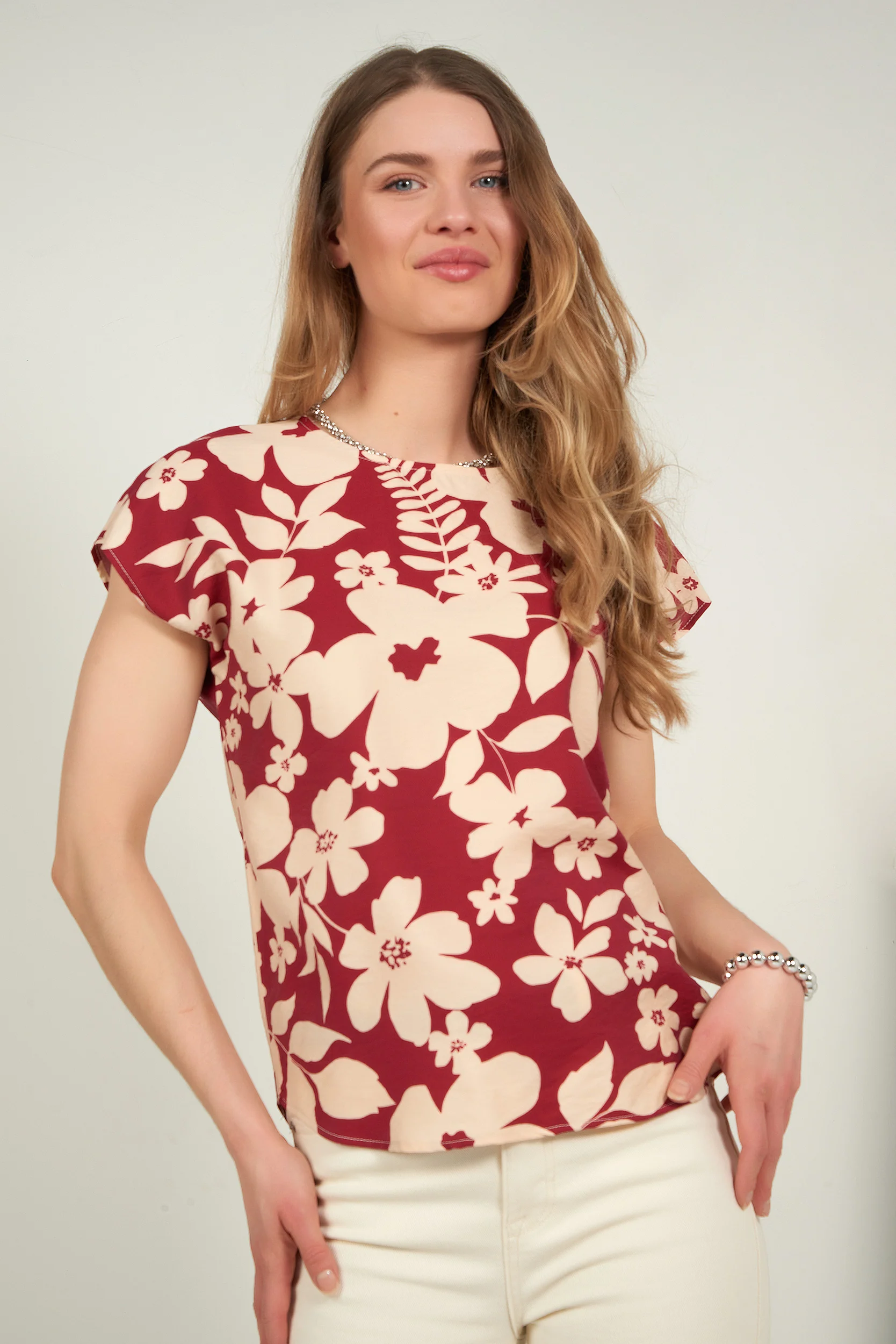 Haut pour femme à motif fleuri - CARSON-P2 - (R-A2) - Image 19