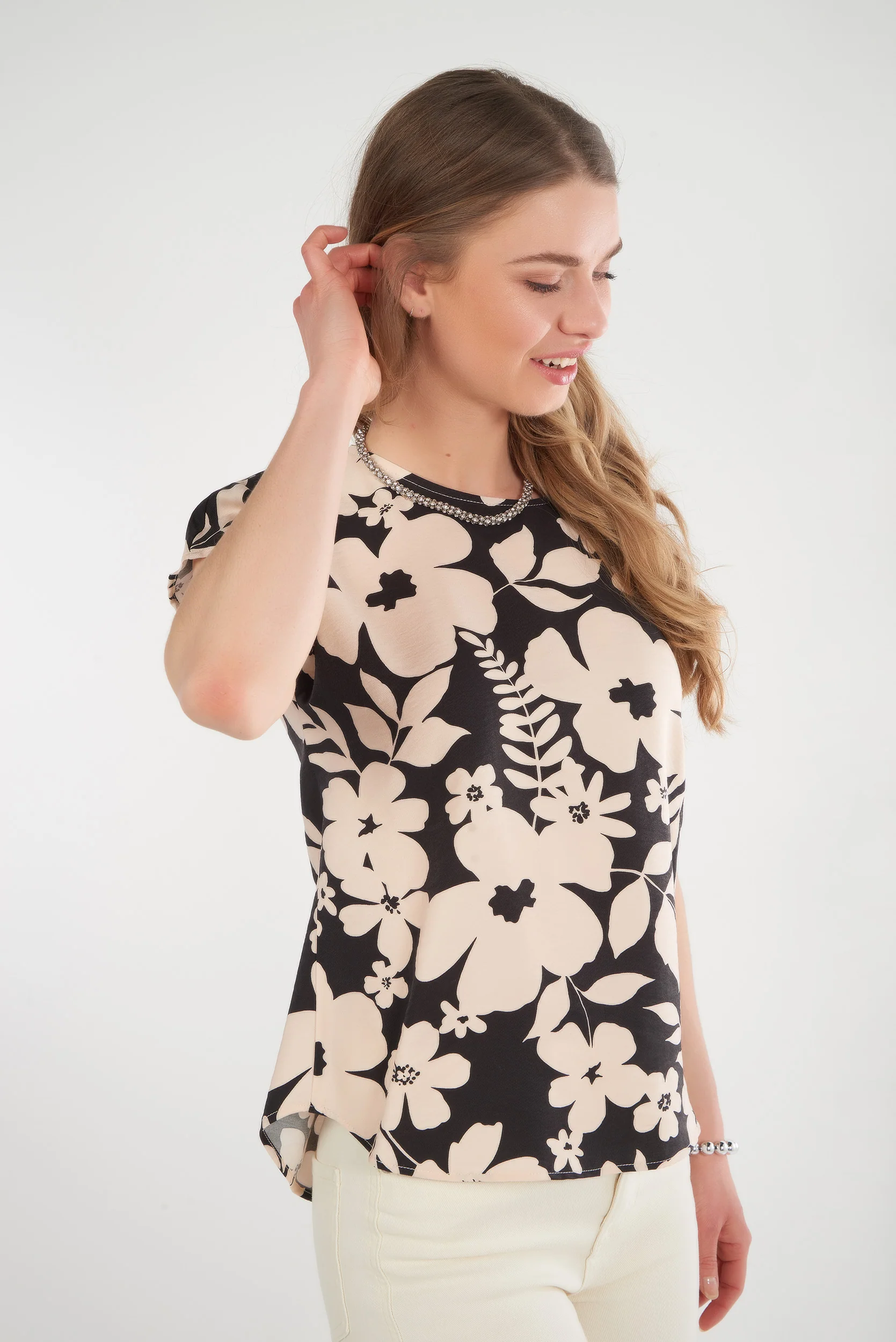 Haut pour femme à motif fleuri - CARSON-P2 - (R-A2) - Image 9