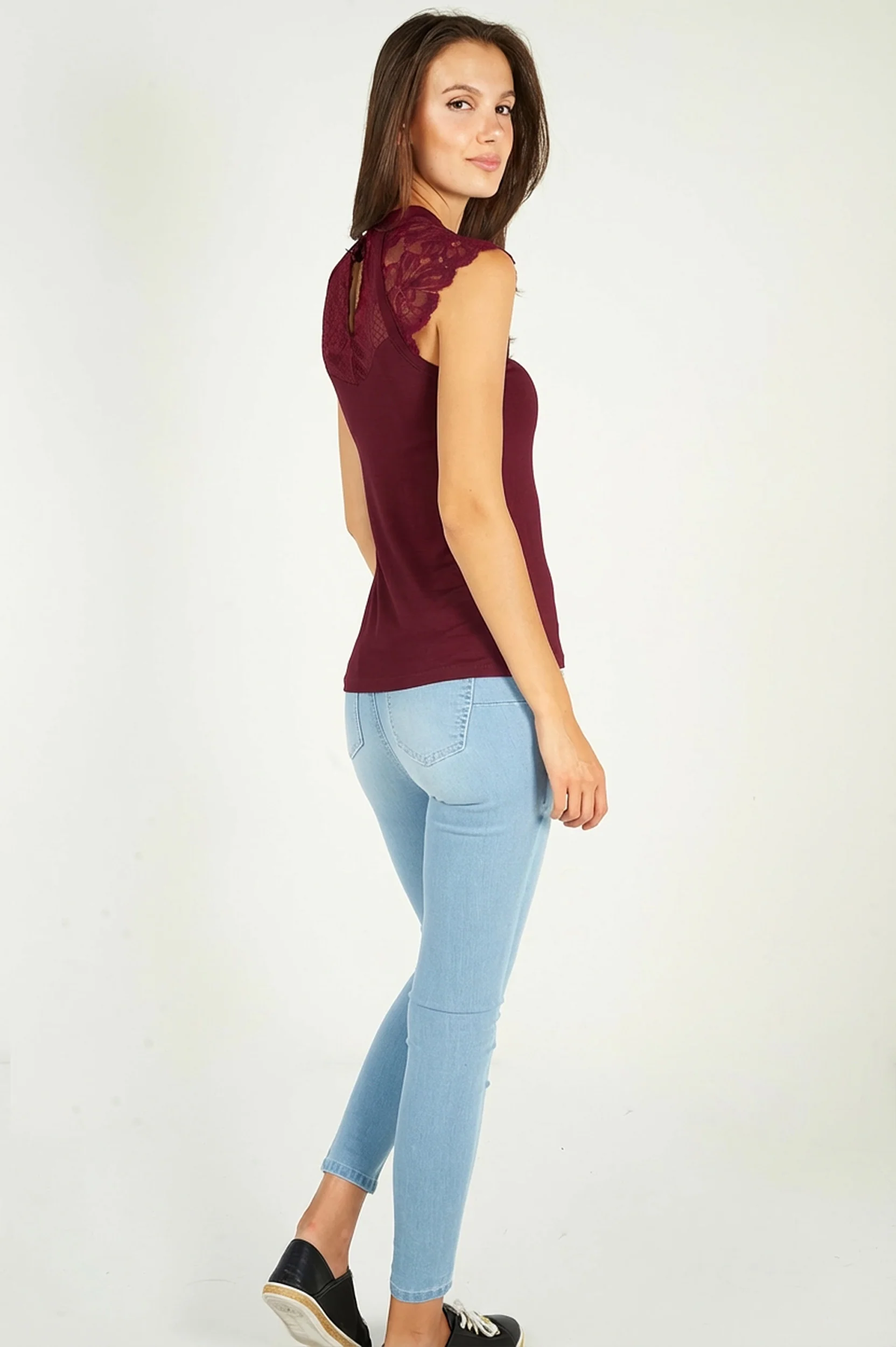 Haut avec dentelle sans manche - LISE-Y2 - (E-B4) - Image 10