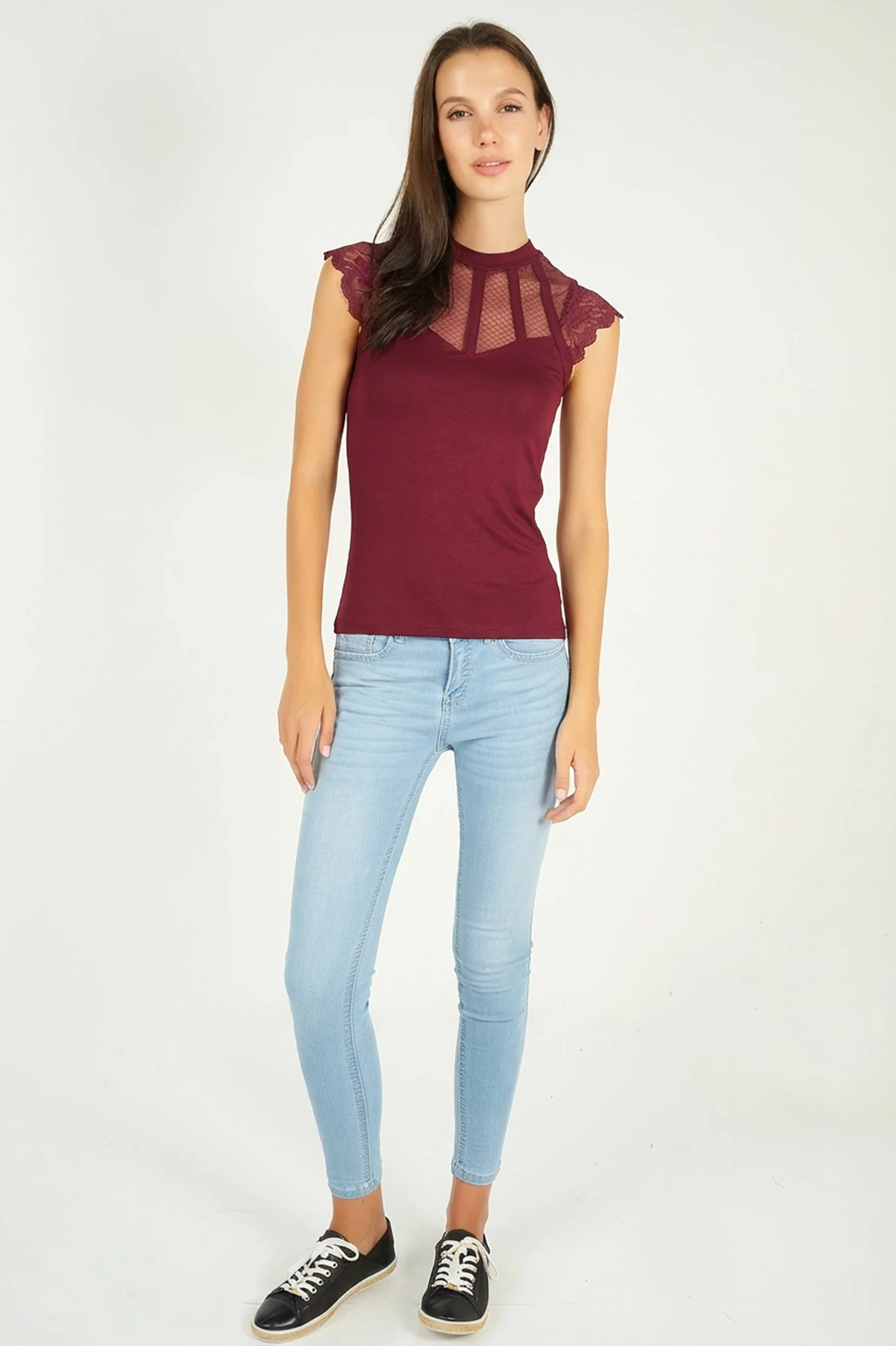 Haut avec dentelle sans manche - LISE-Y2 - (E-B4) - Image 9