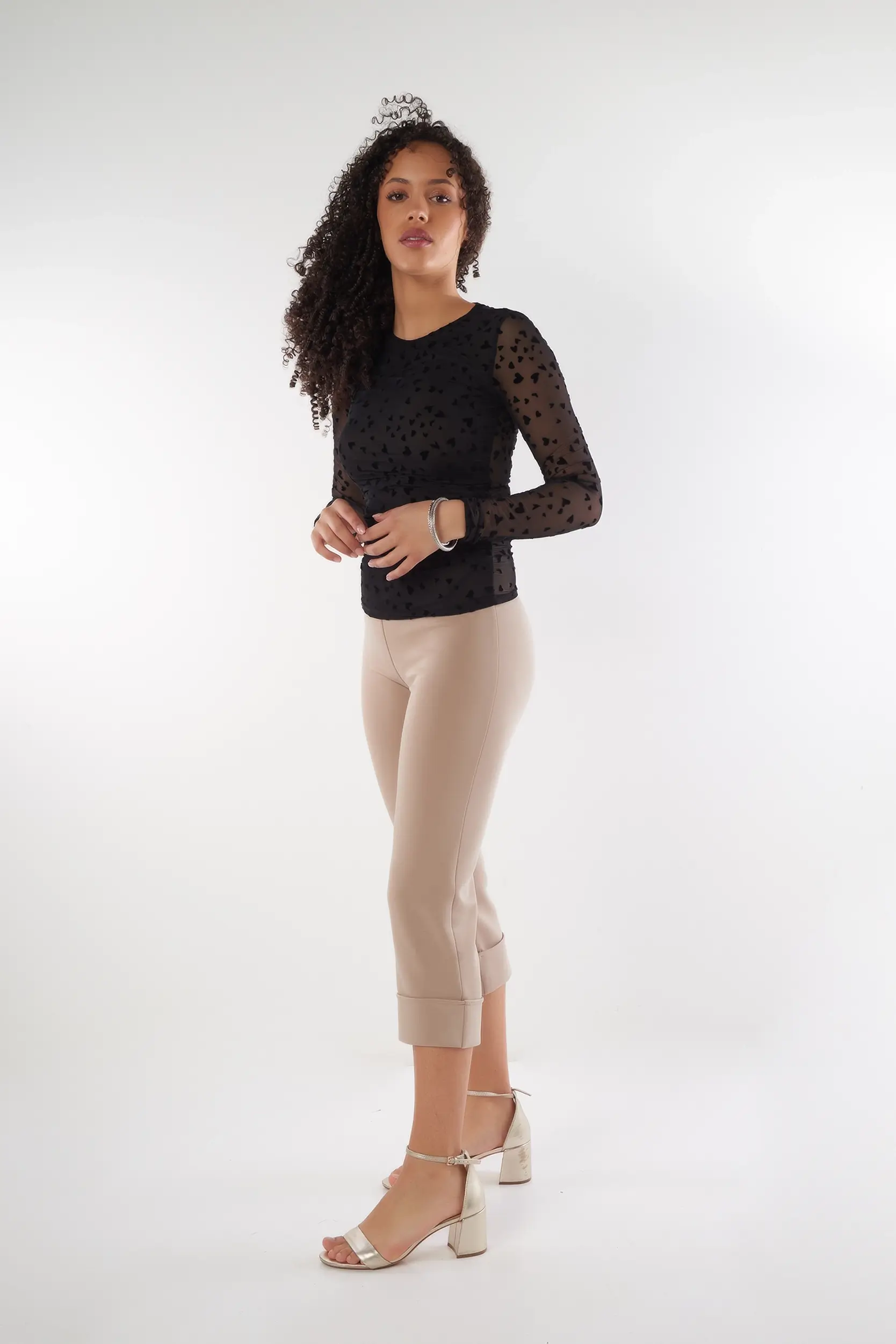 Chandail en mesh froncé - ANAE-Y2 - (E-B2) - Image 3