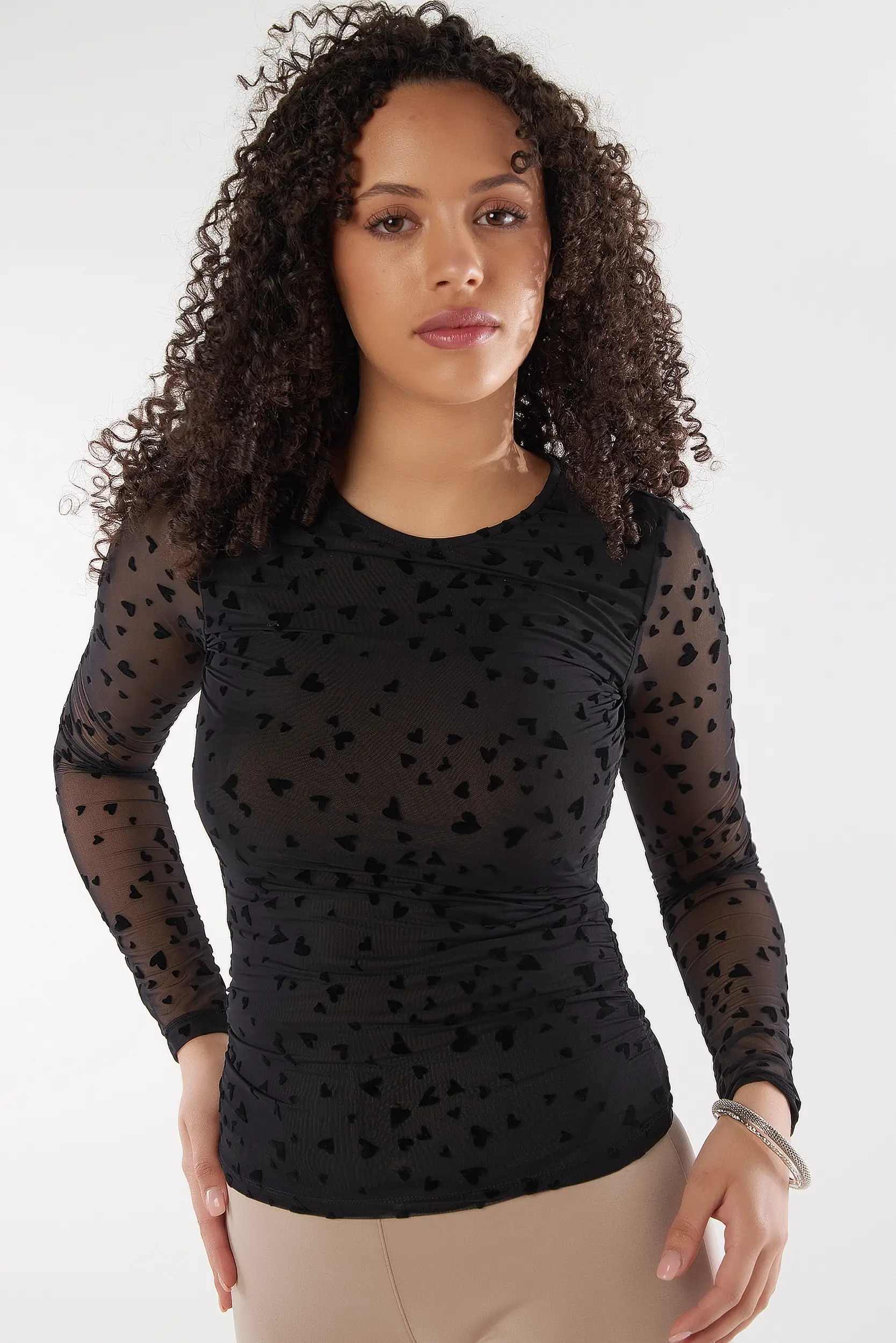 Chandail en mesh froncé - ANAE-Y2 - (E-B2) - Image 6