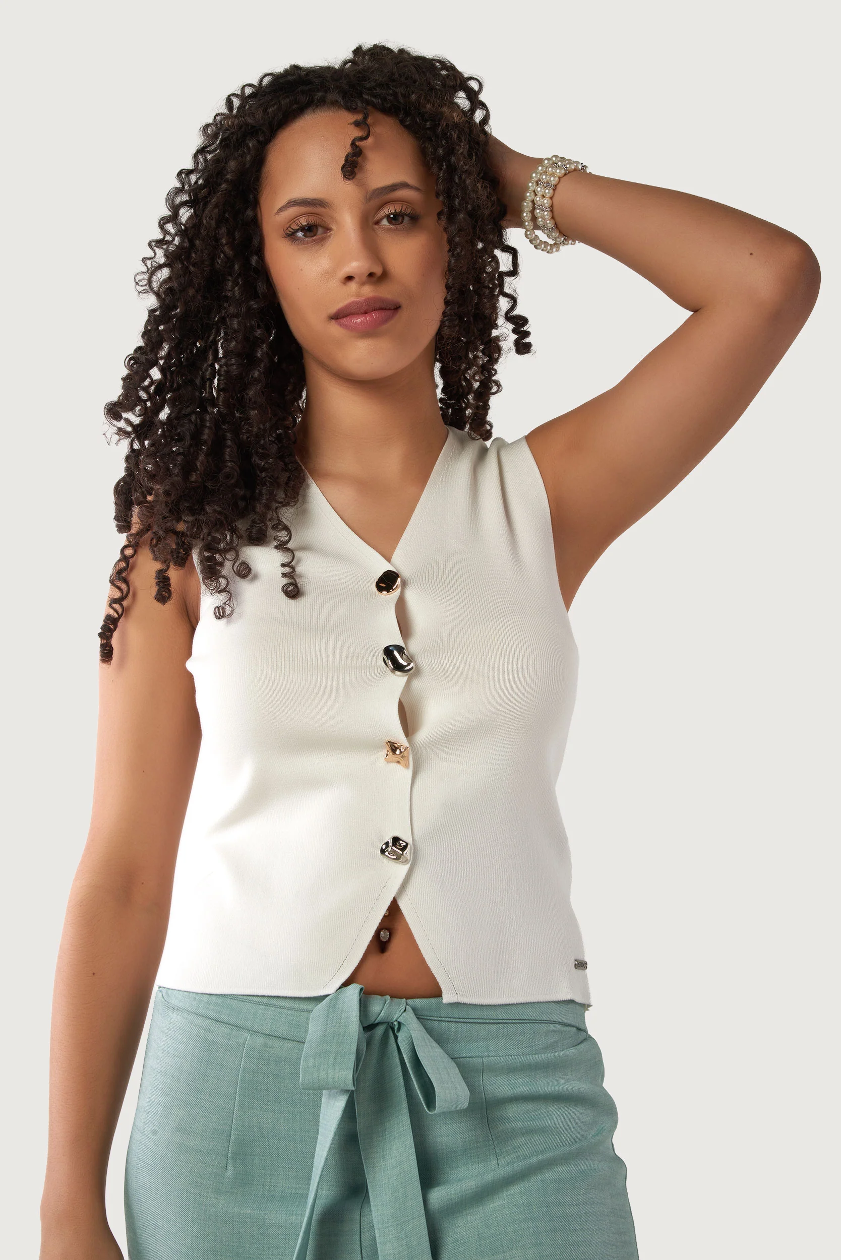 Haut Chic Sans Manches - ANNABELLE - (E-A6) - Image 7
