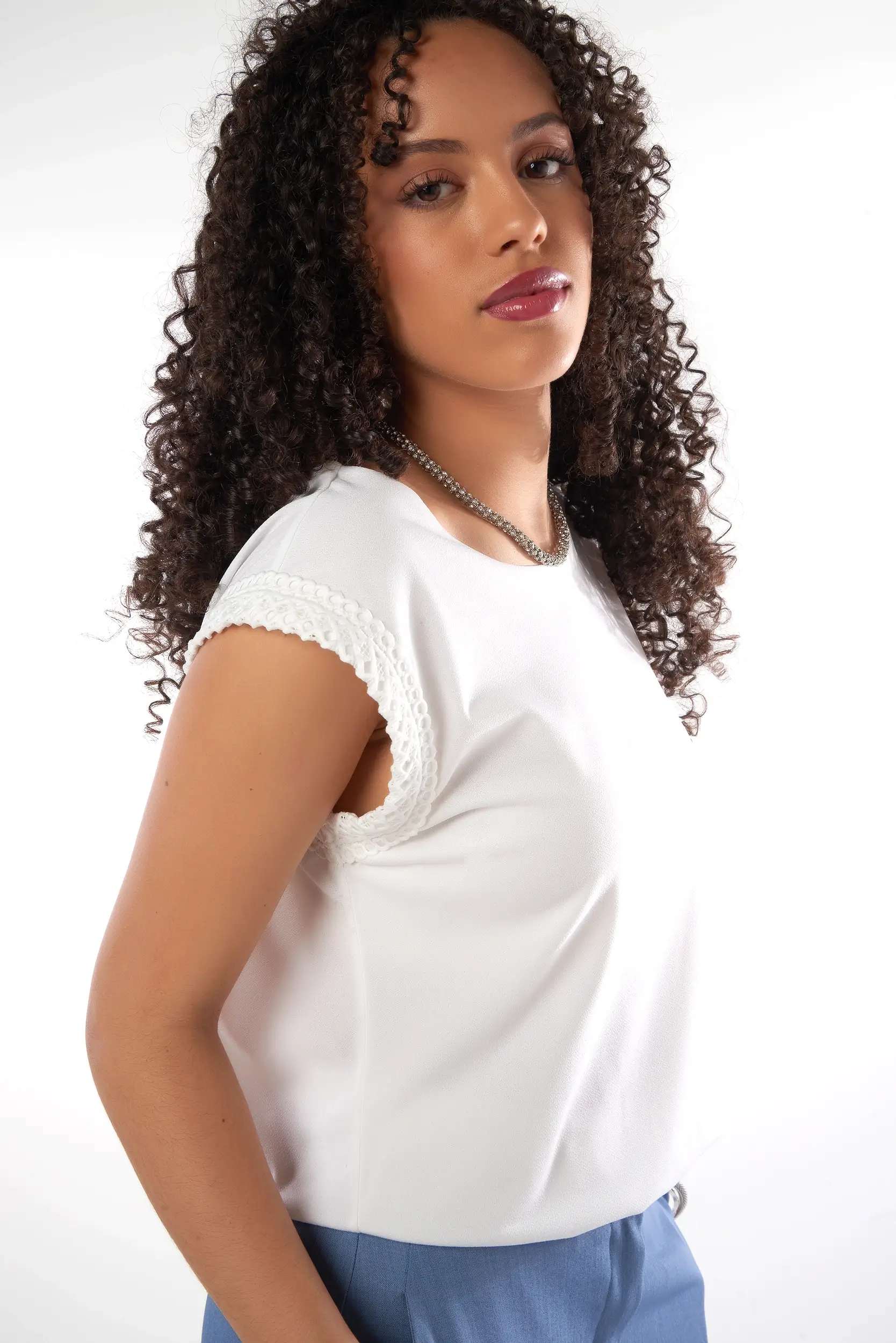 Haut blanc sans manches - HISPA - (R-A4) - Image 2
