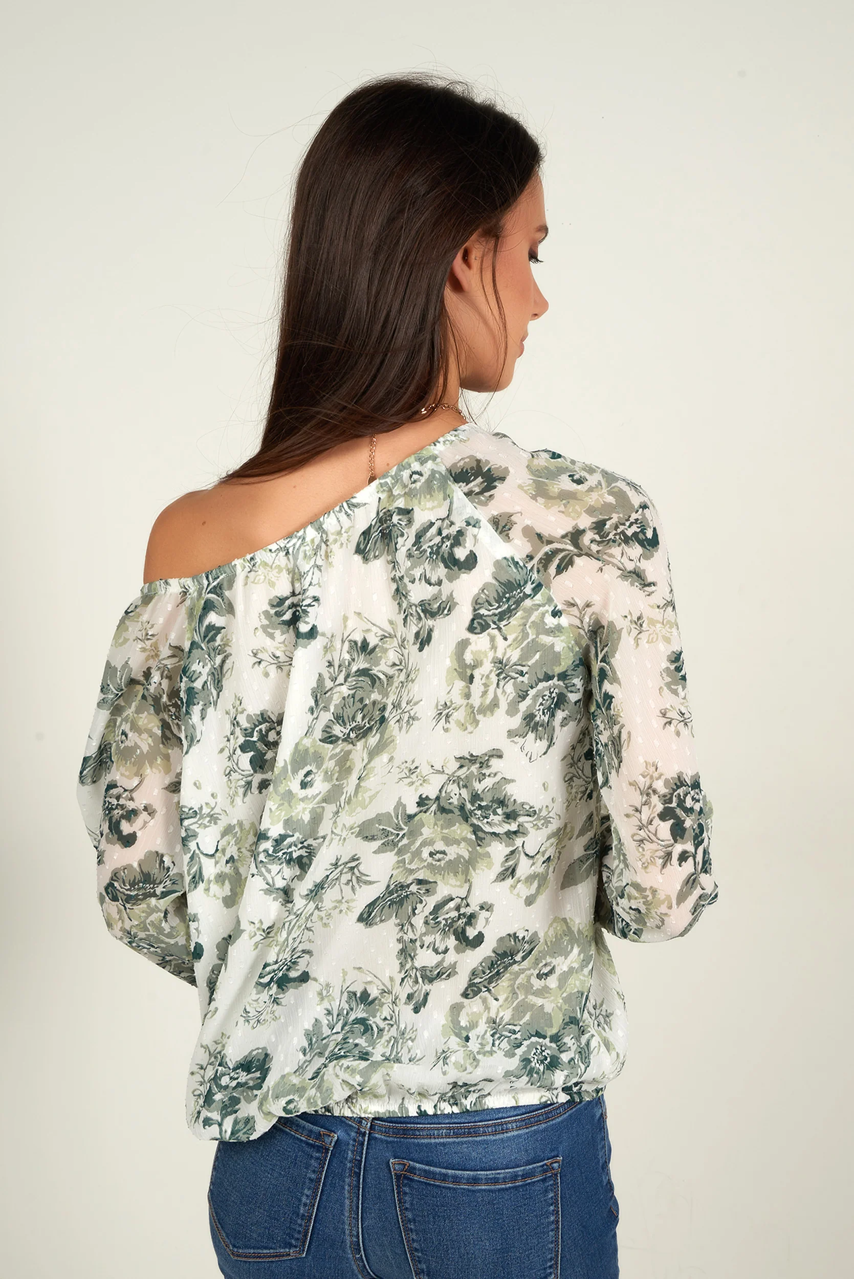 Haut en chiffon à imprimé fleuri - CLAUDINE-T - (R-A3) - Image 11
