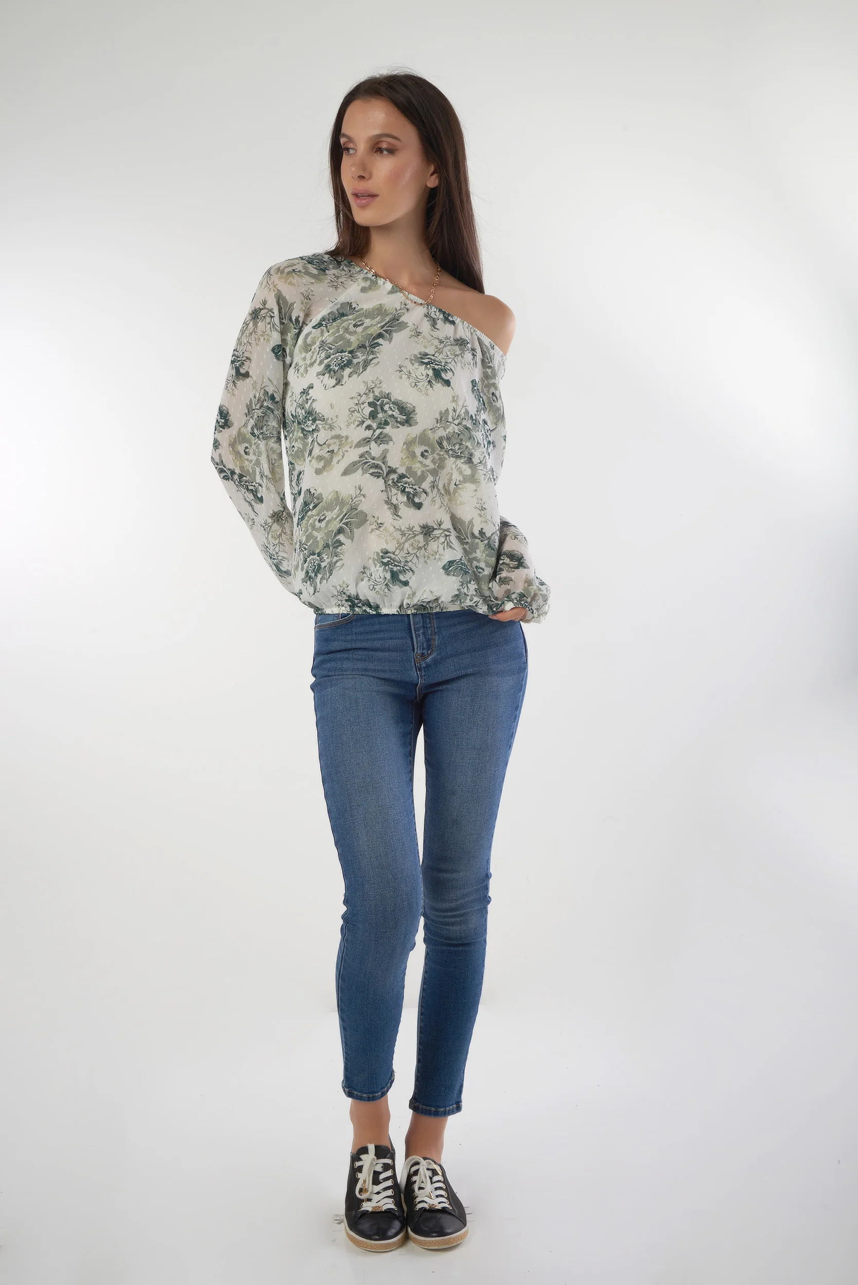 Haut en chiffon à imprimé fleuri - CLAUDINE-T - (R-A3) - Image 13