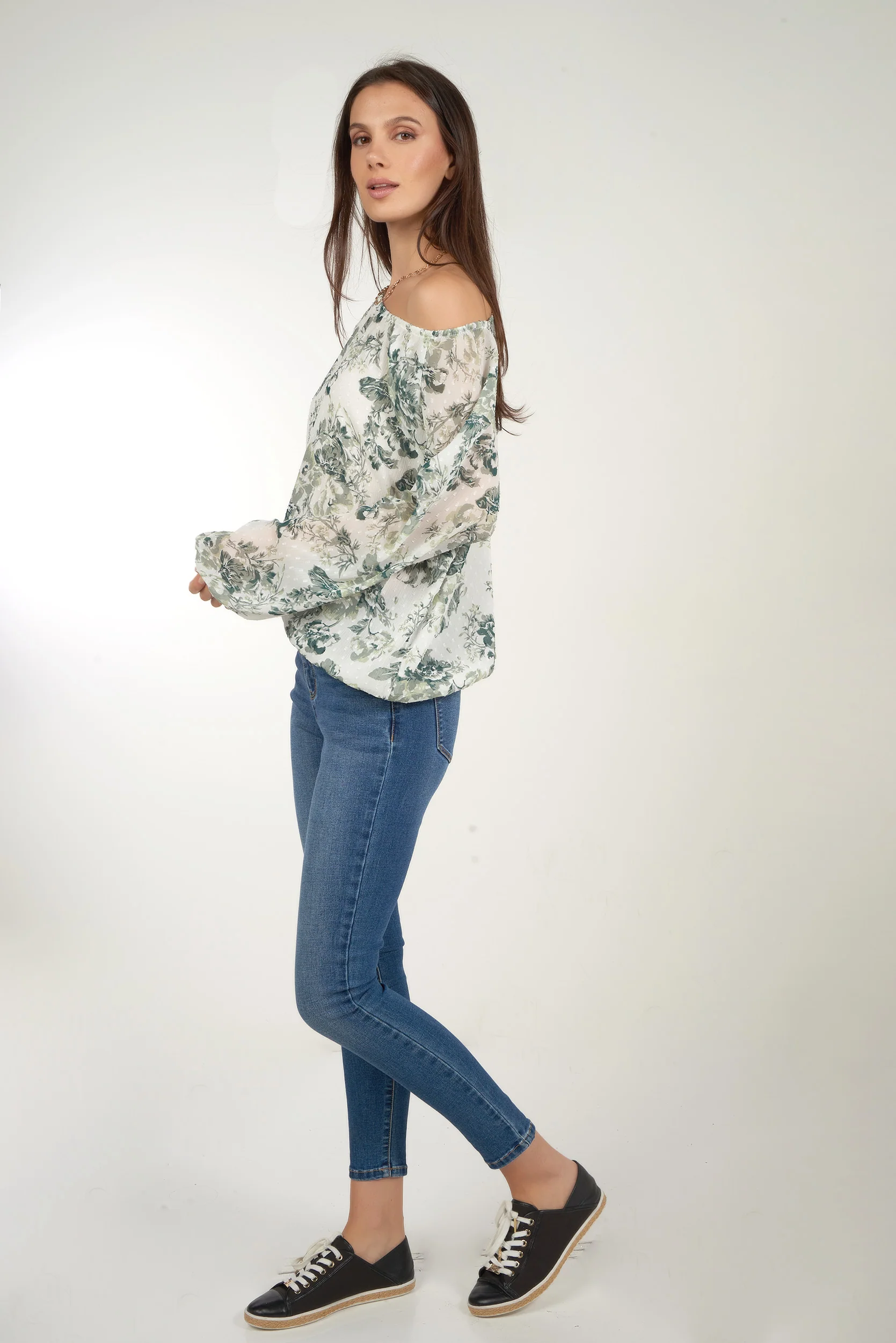 Haut en chiffon à imprimé fleuri - CLAUDINE-T - (R-A3) - Image 15