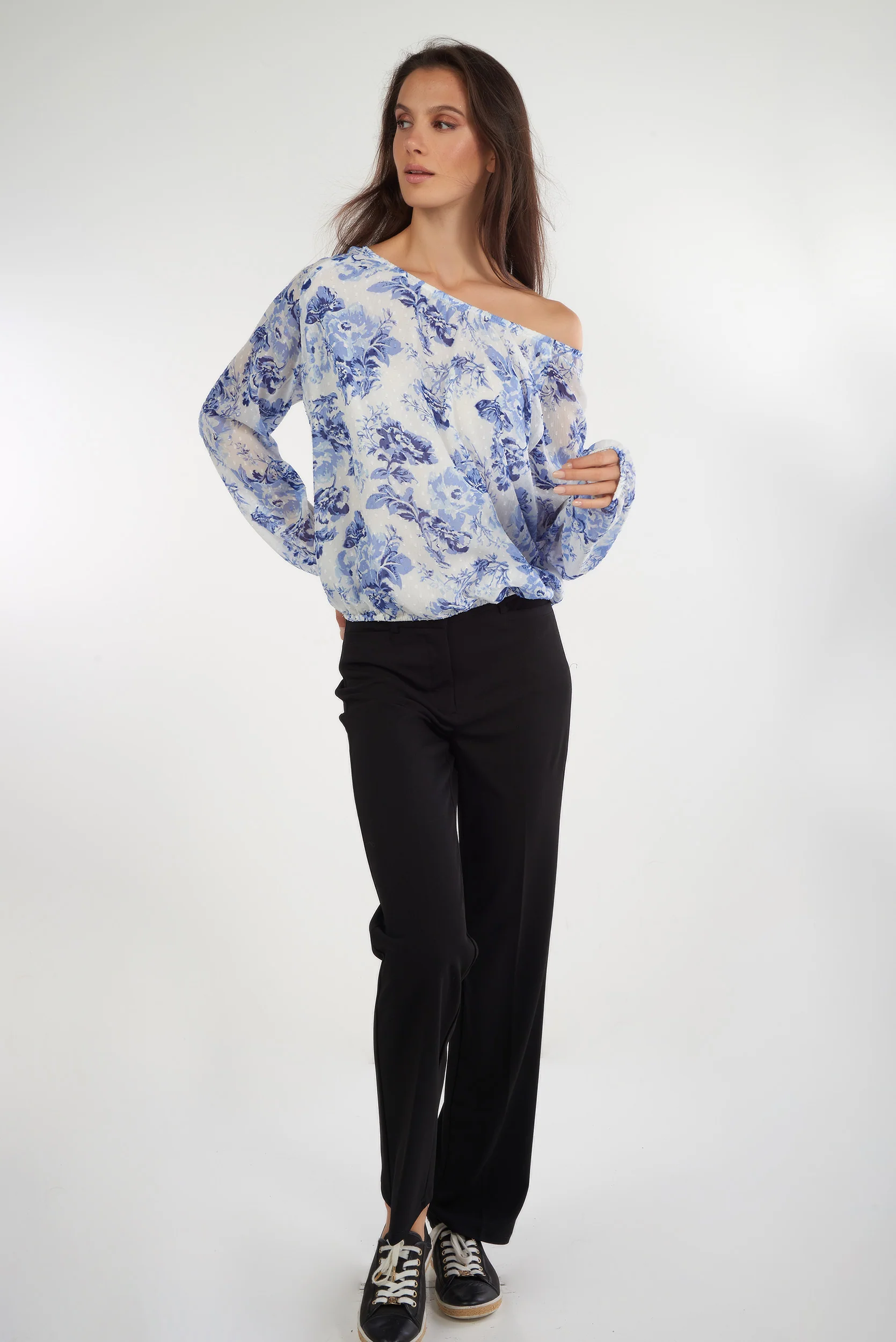 Haut en chiffon à imprimé fleuri - CLAUDINE-T - (R-A3) - Image 6