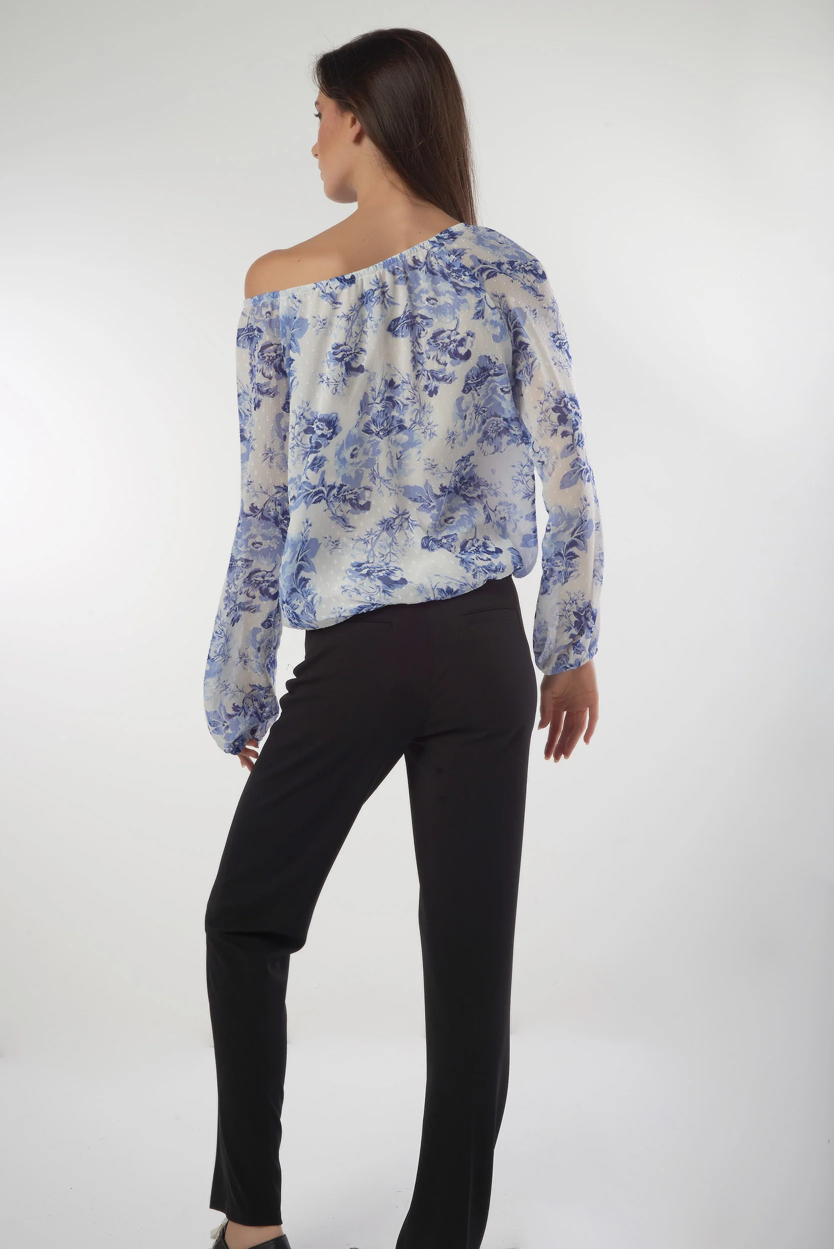 Haut en chiffon à imprimé fleuri - CLAUDINE-T - (R-A3) - Image 7