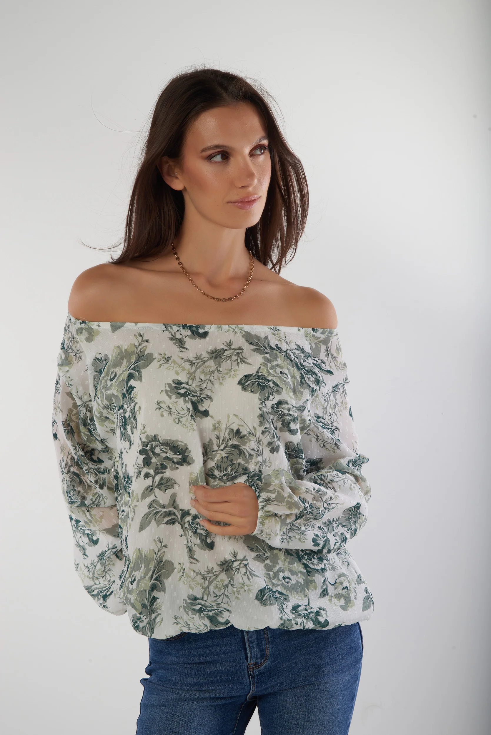 Haut en chiffon à imprimé fleuri - CLAUDINE-T - (R-A3) - Image 9