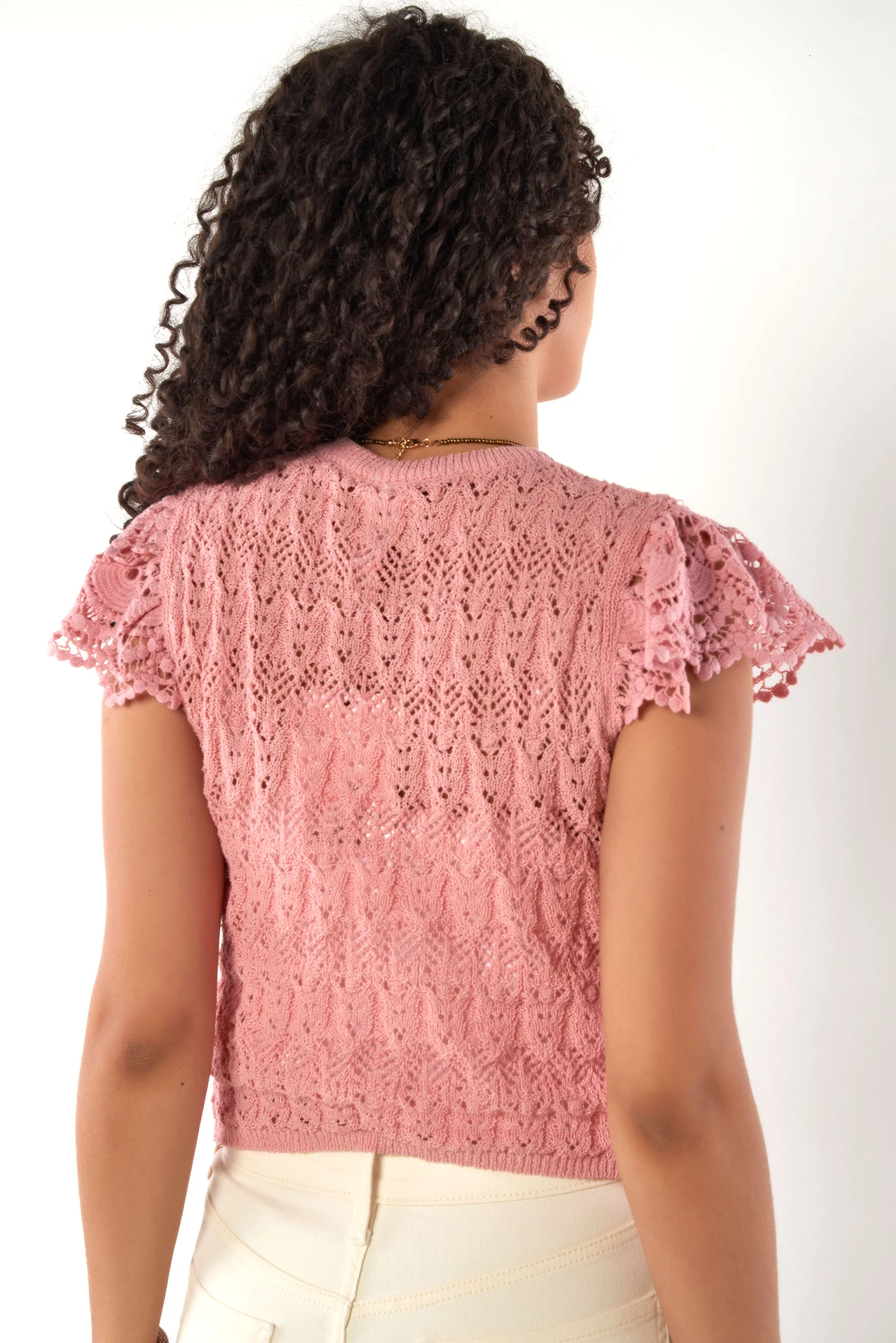 Haut en Maille Ajourée - ILYANA - (E-A5) - Image 4
