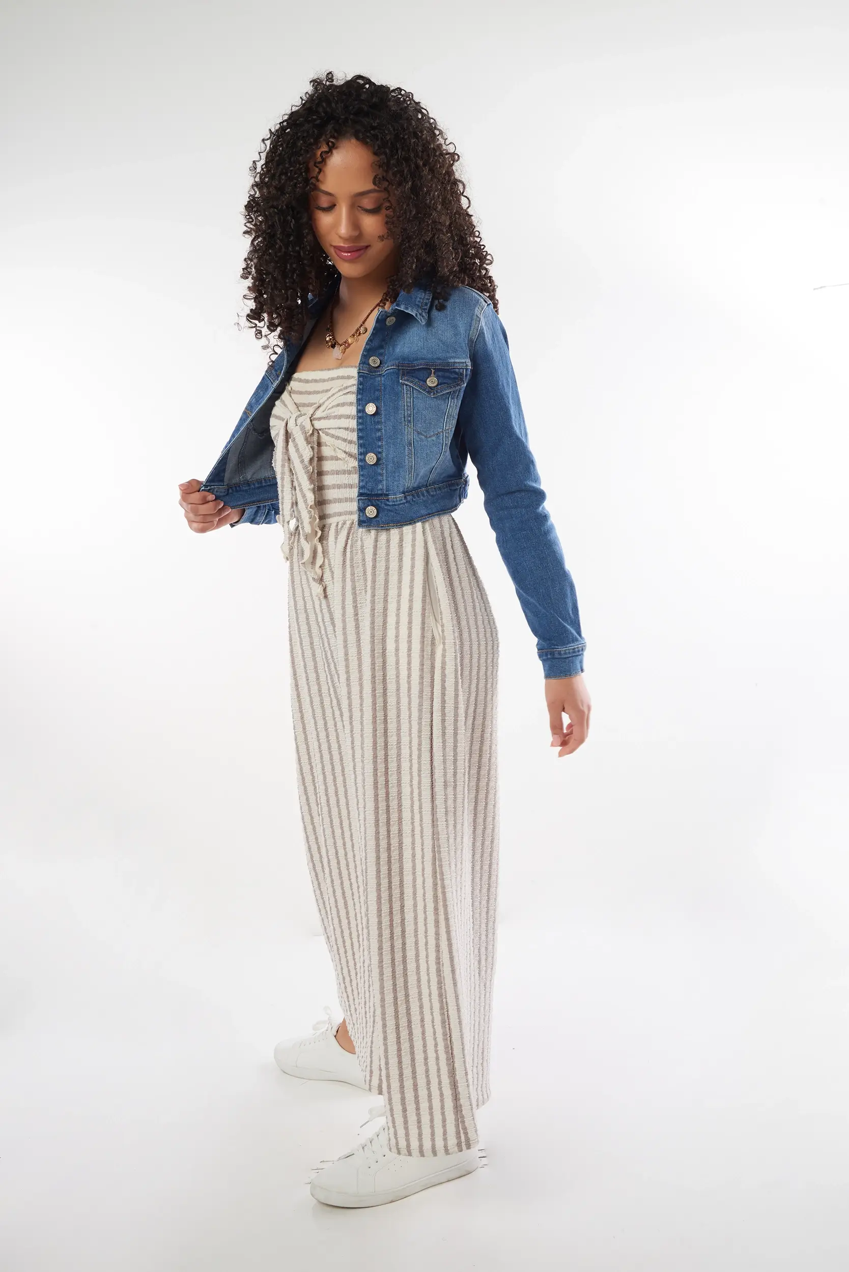 Veste courte en denim - EJ2056 - (E-C8) - Image 5