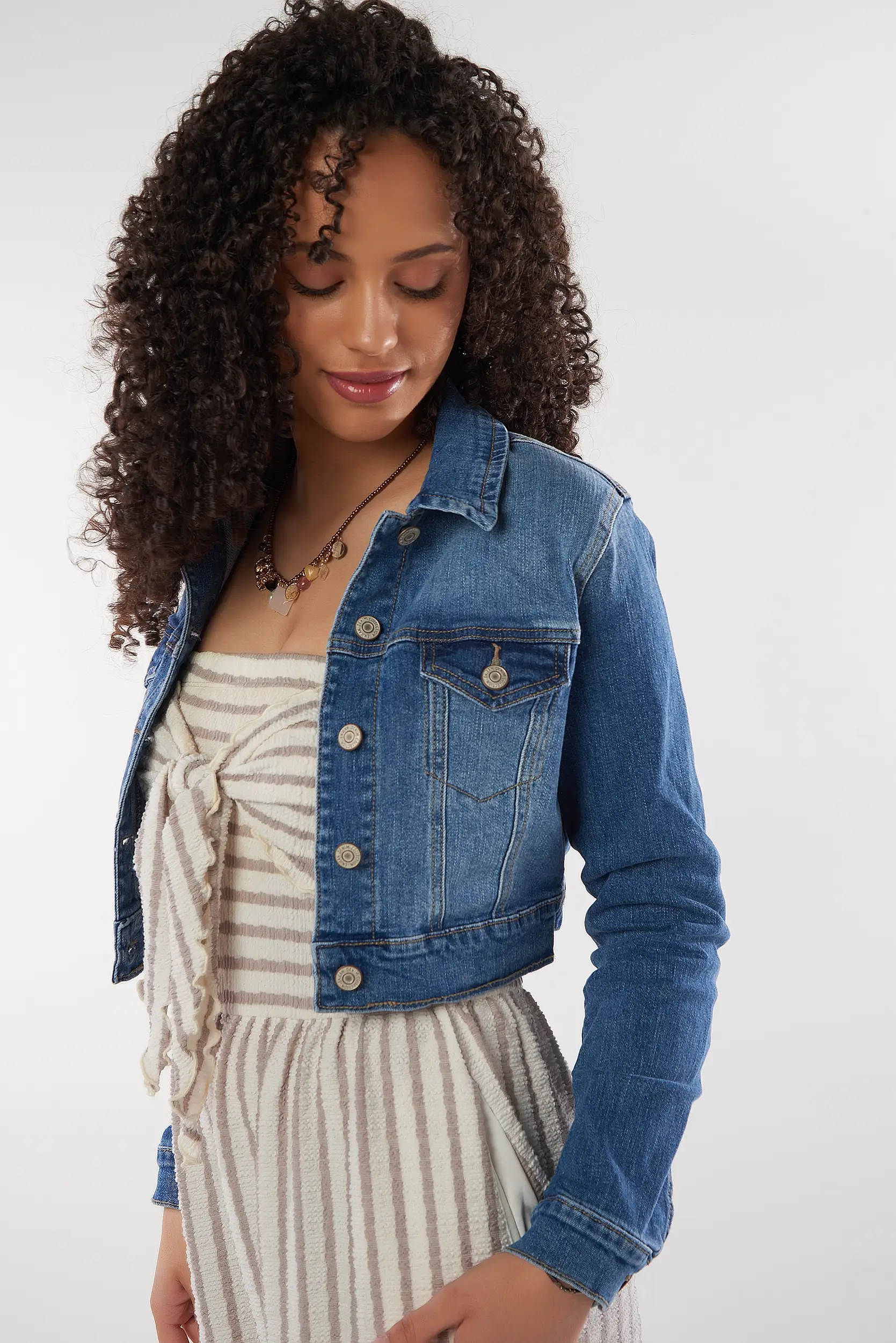 Veste courte en denim - EJ2056 - (E-C8) - Image 7