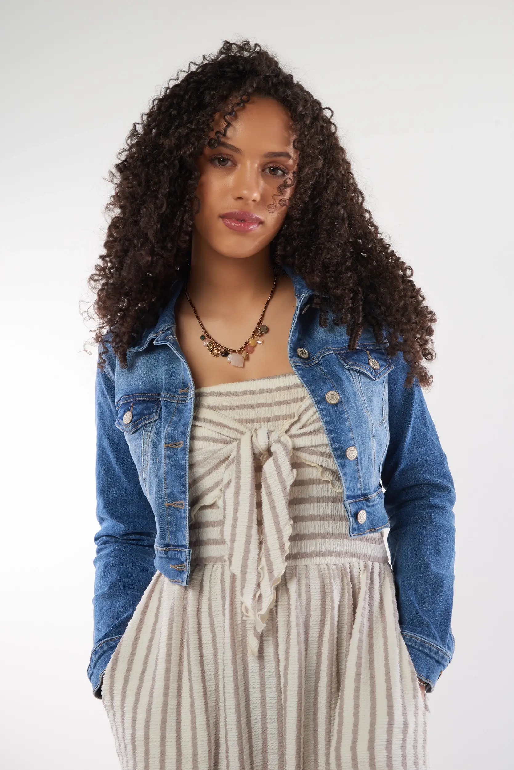 Veste courte en denim - EJ2056 - (E-C8) - Image 8