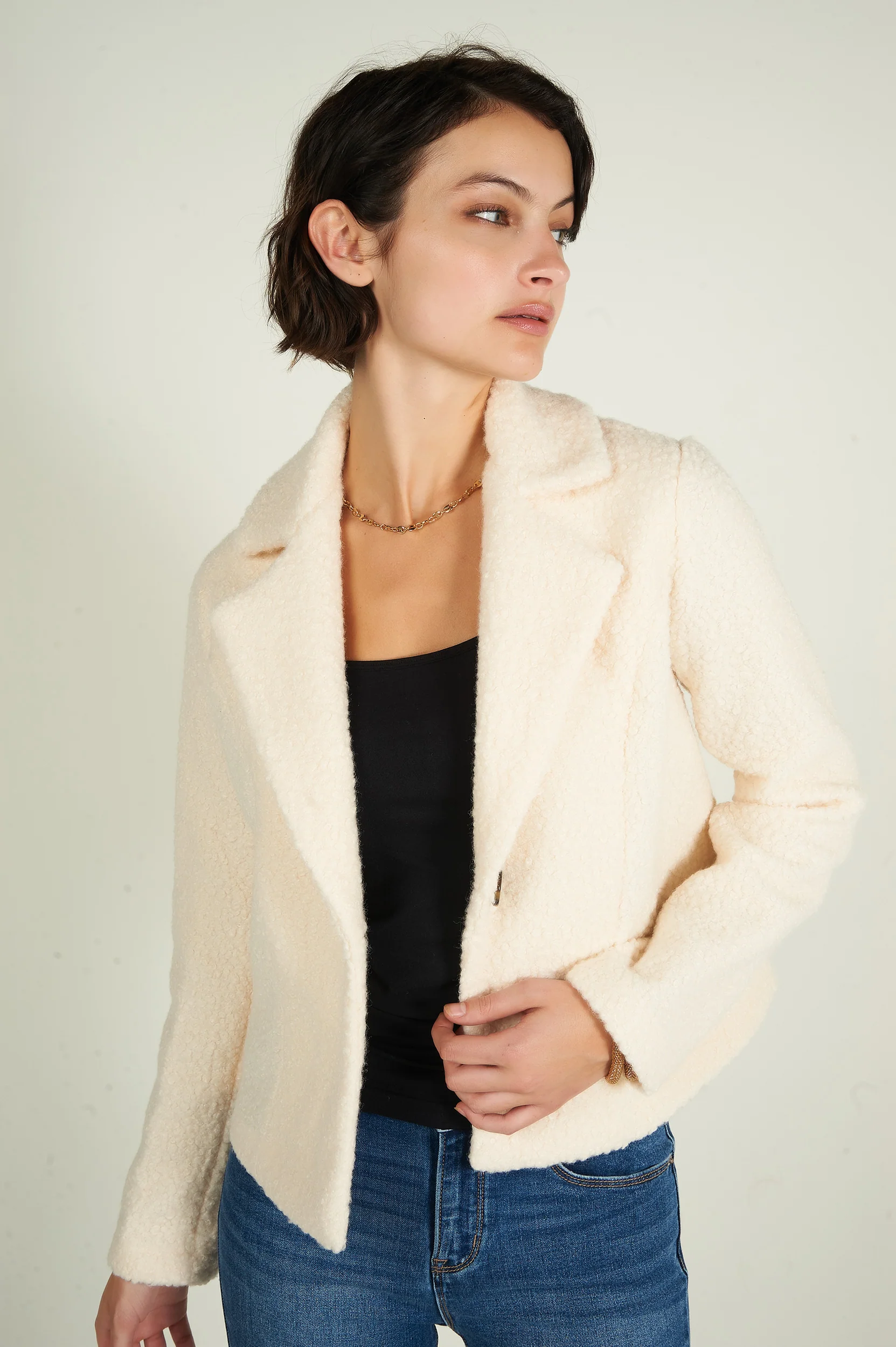 Veste sherpa en tissu bouclé - KOKO - (R-A11) - Image 15