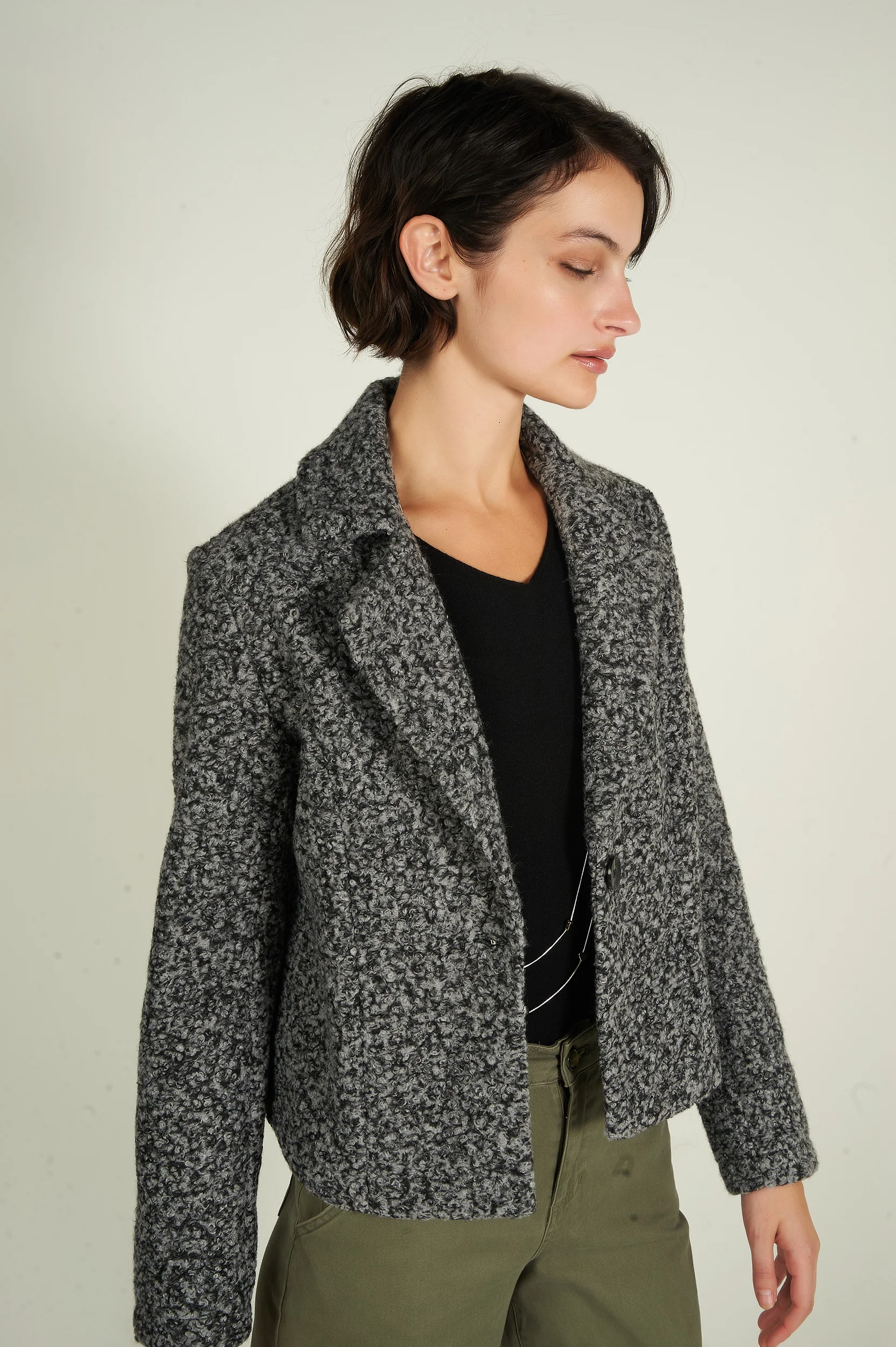 Veste sherpa en tissu bouclé - KOKO - (R-A11) - Image 3