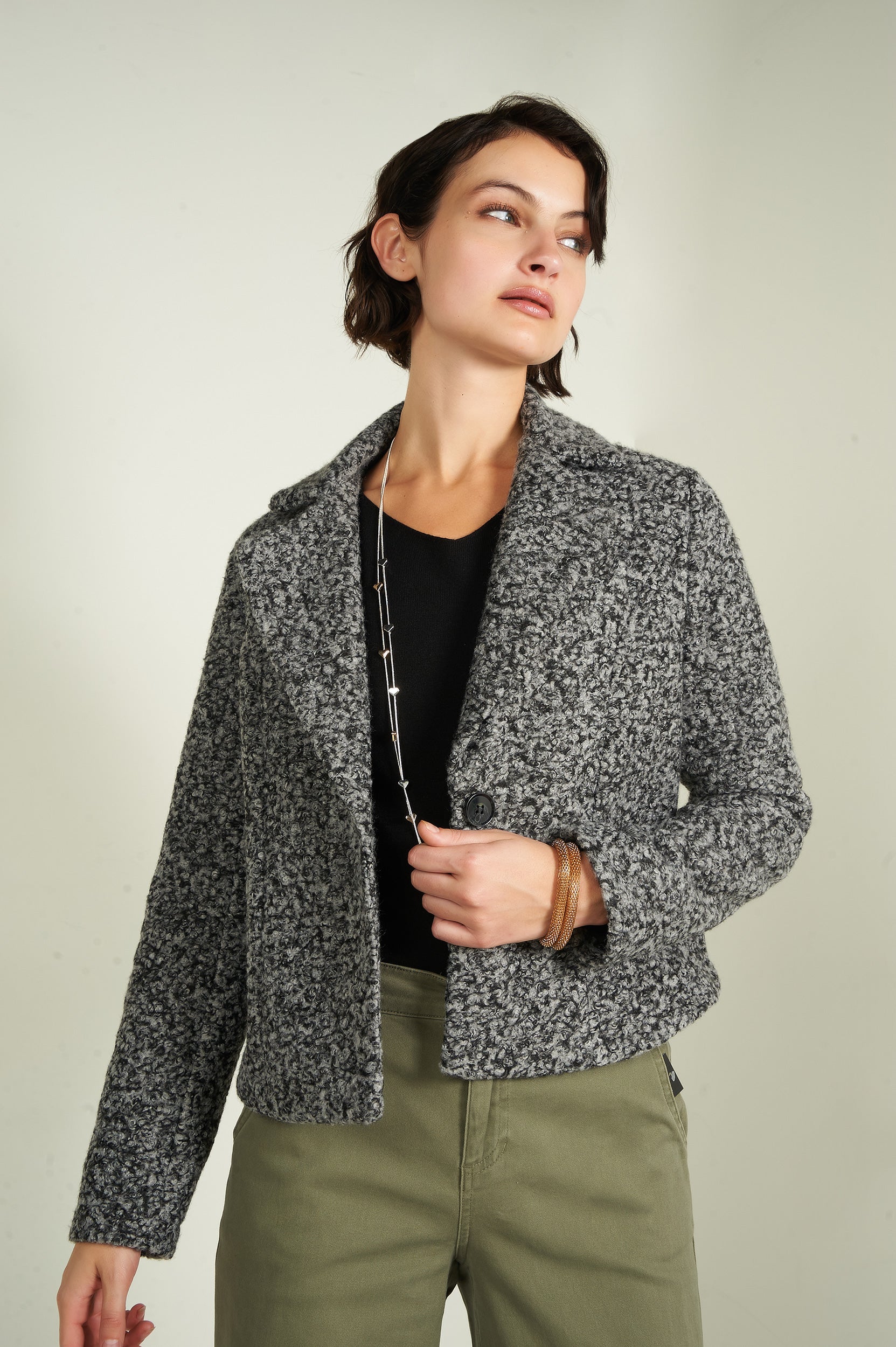 Veste sherpa en tissu bouclé - KOKO - (R-A11) - Image 4